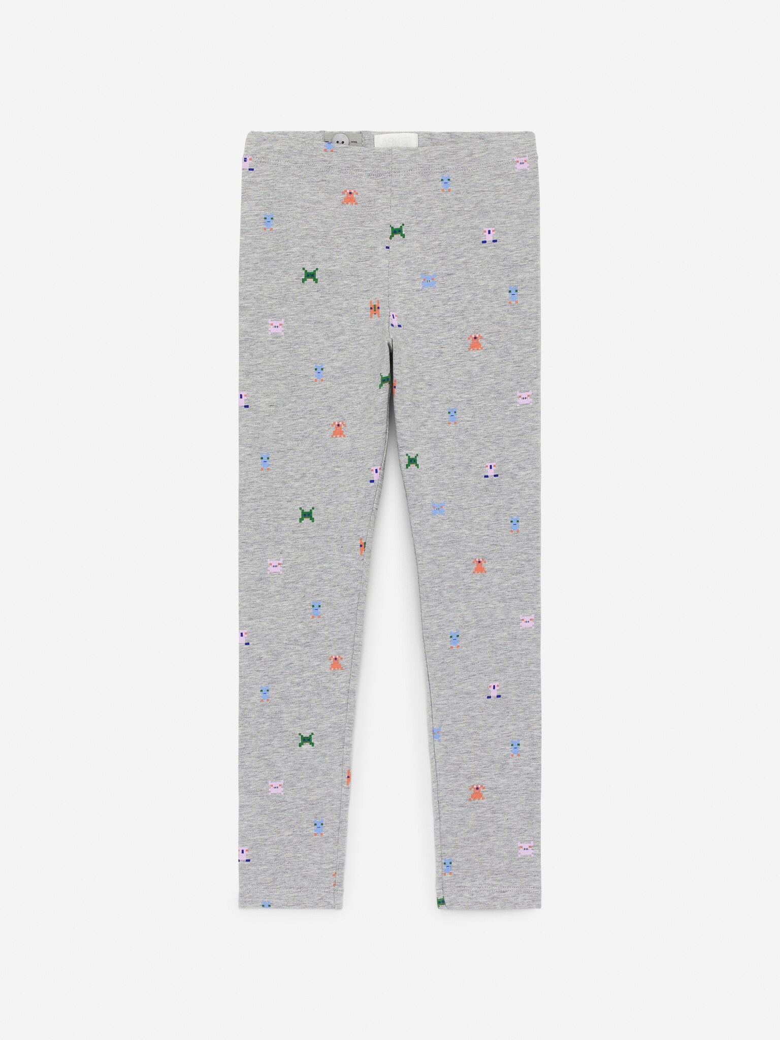 Leggings de punto estampados - Gris jaspeado/Lila/arcoíris