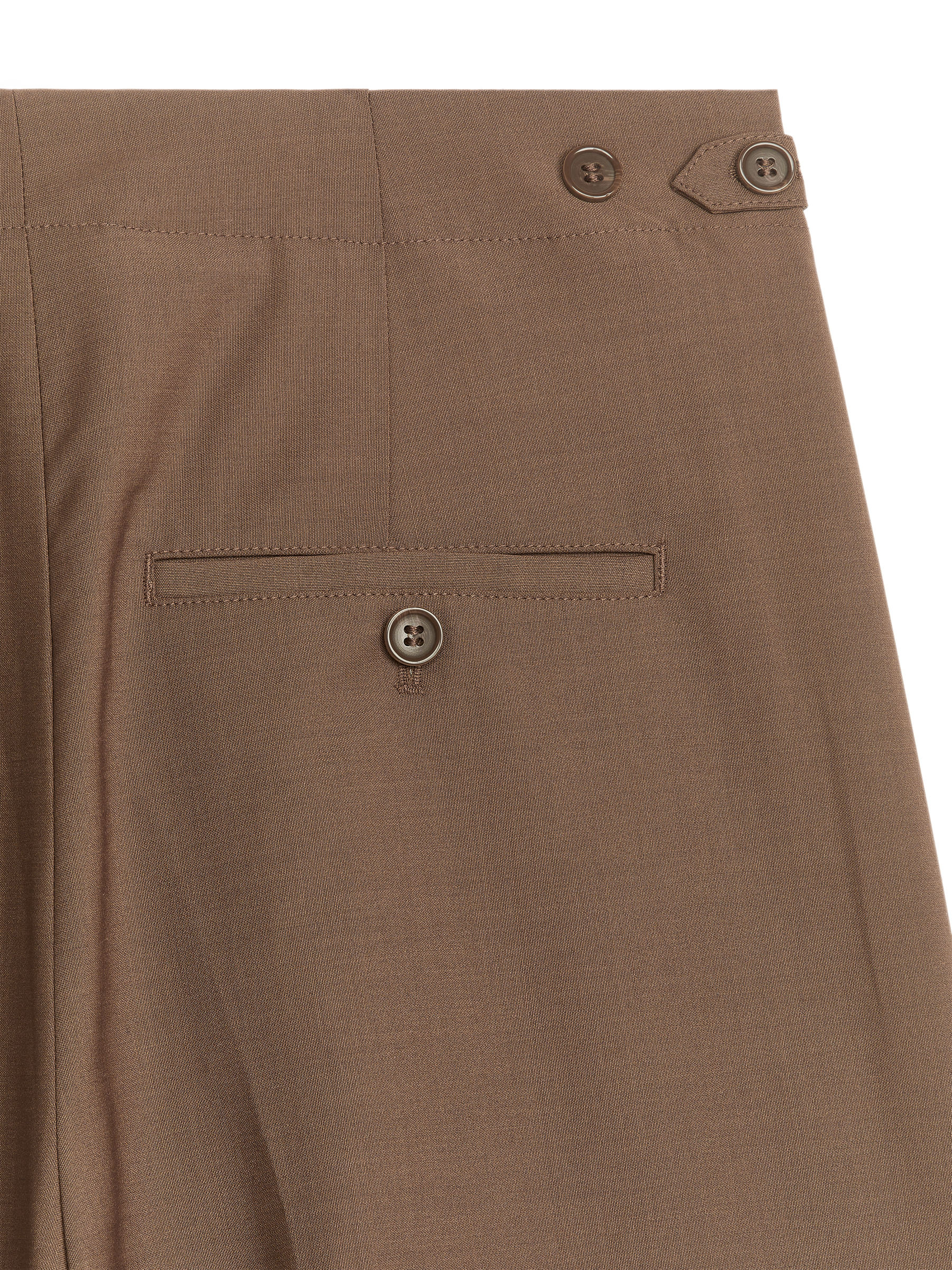 Relaxed Wool-Blend Trousers - Brown - Loose fit - Women - StillMedia/DescriptiveDetail - 1