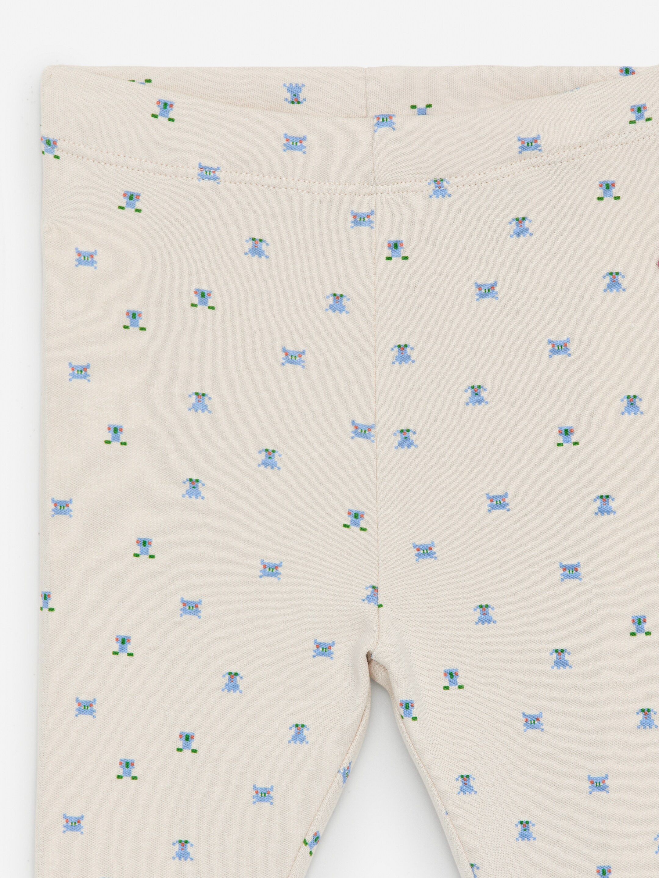 View larger image: Jersey Leggings - Off White/Monsters - Kids | H&M GB 3