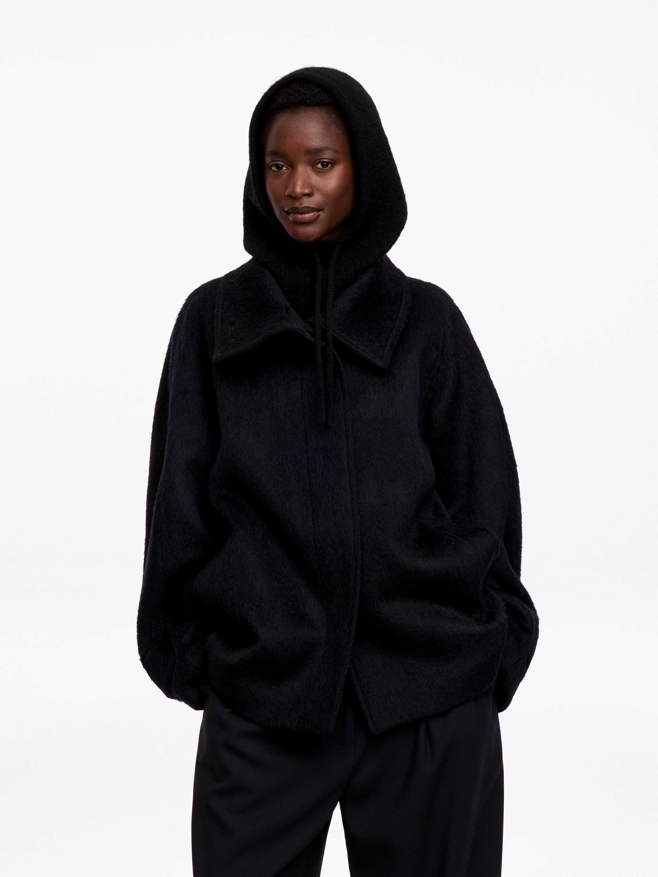 Cagoule en mélange de laine et d'alpaga - Noir - women - StillMedia/Lookbook - 8