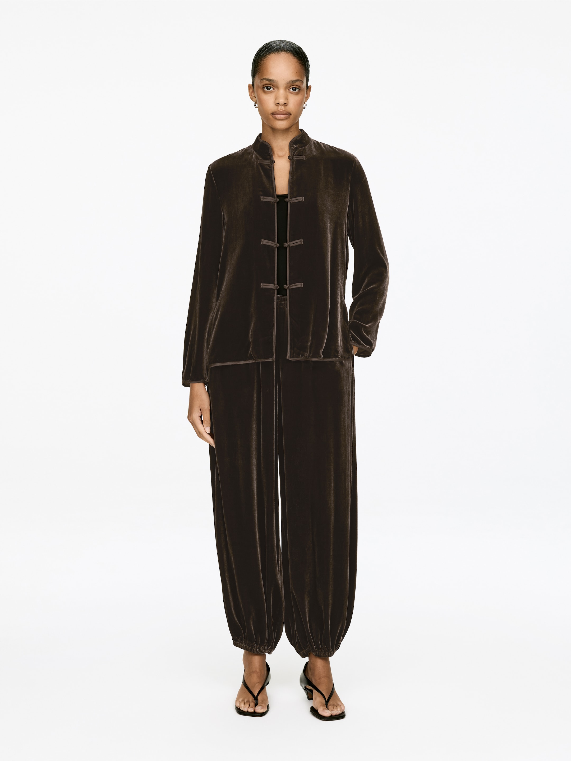 Agrandir l'image: Velvet Overshirt - Marron - FEMME | H&M CH 1