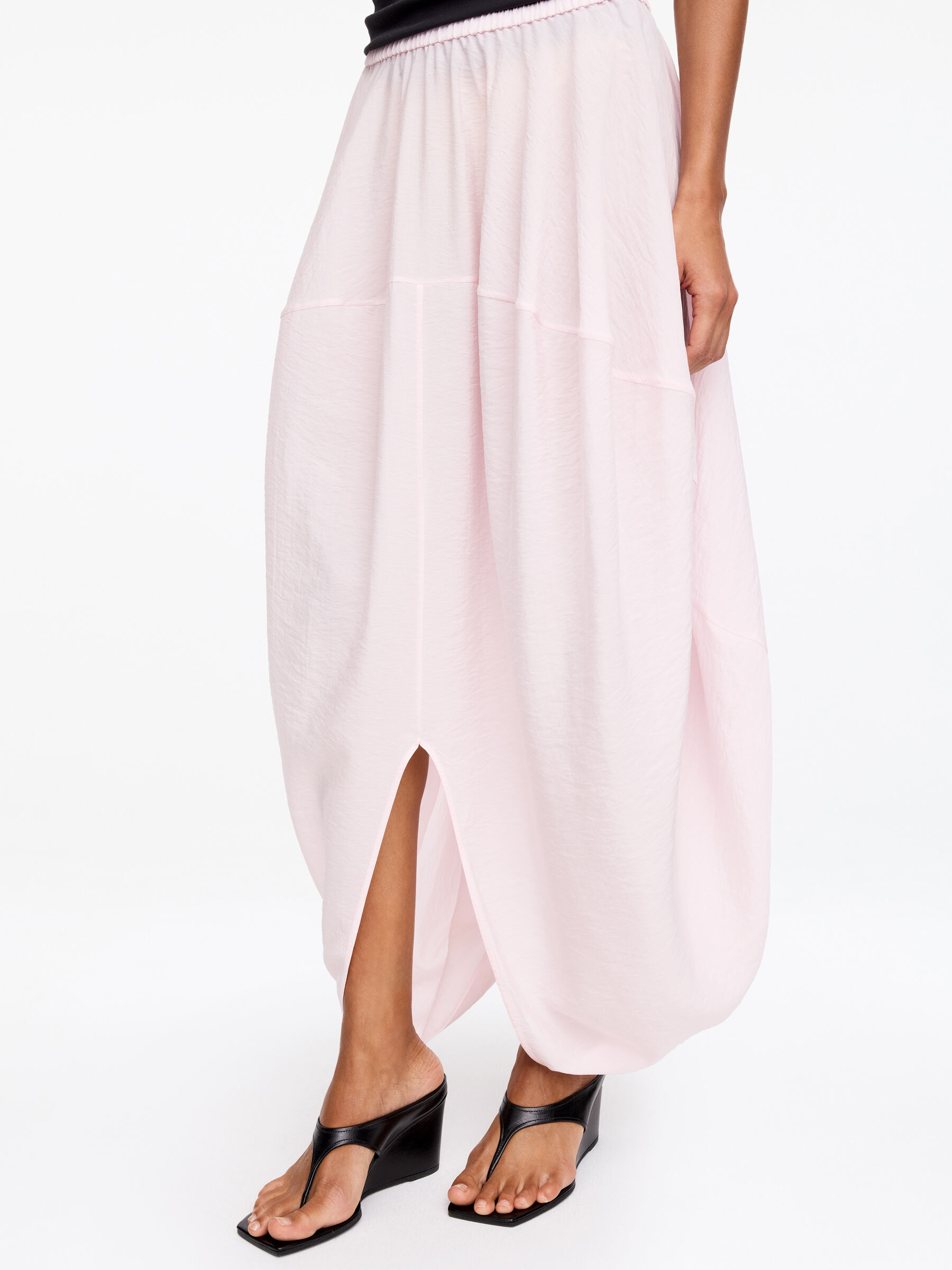Cocoon-Shaped Skirt - Pink - Regular fit - Women - StillMedia/Lookbook - 2
