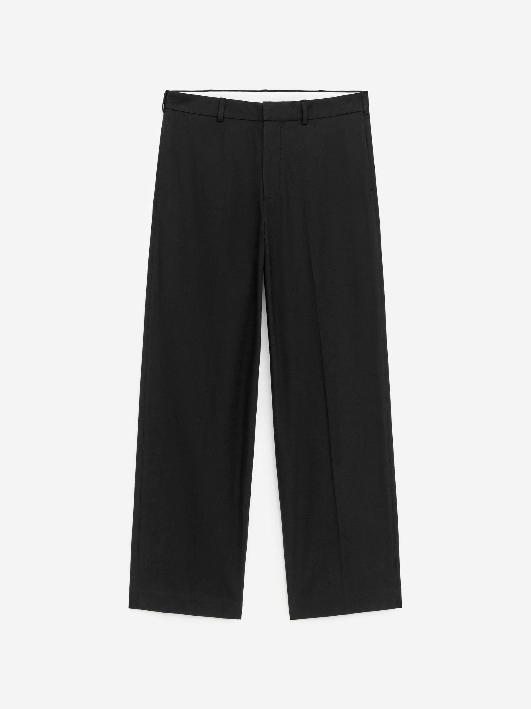 Relaxed Cotton Lyocell Trousers-#272627-18421