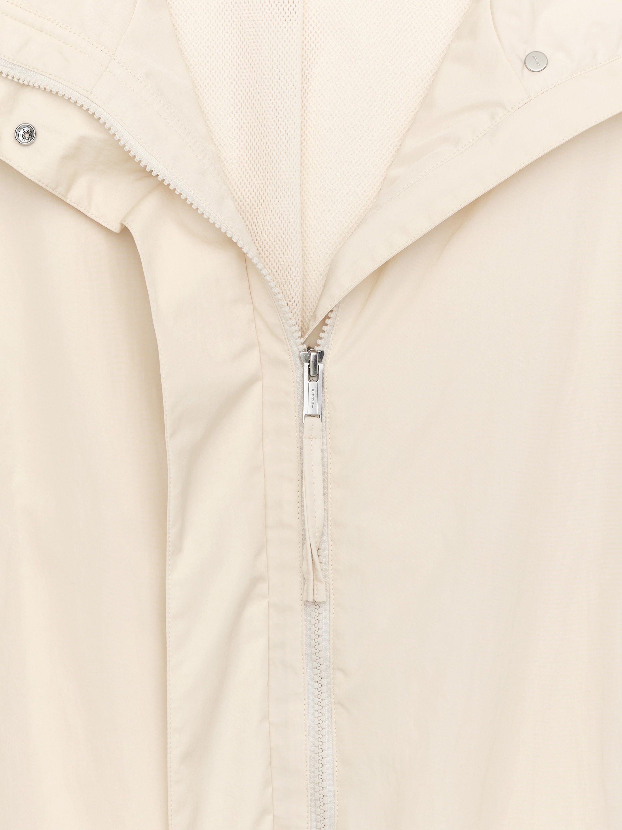 Giacca in nylon con collo a imbuto - Bianco sporco - Oversize - Women - StillMedia/DescriptiveDetail - 1