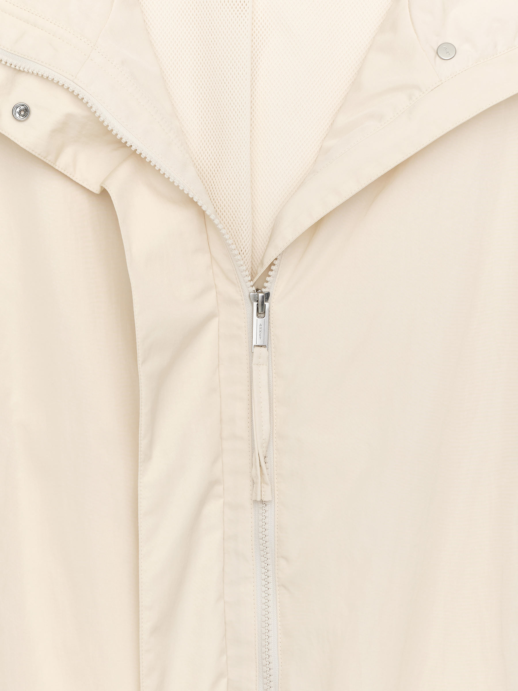 Giacca in nylon con collo a imbuto - Bianco sporco - Oversize - Women - StillMedia/DescriptiveDetail - 1