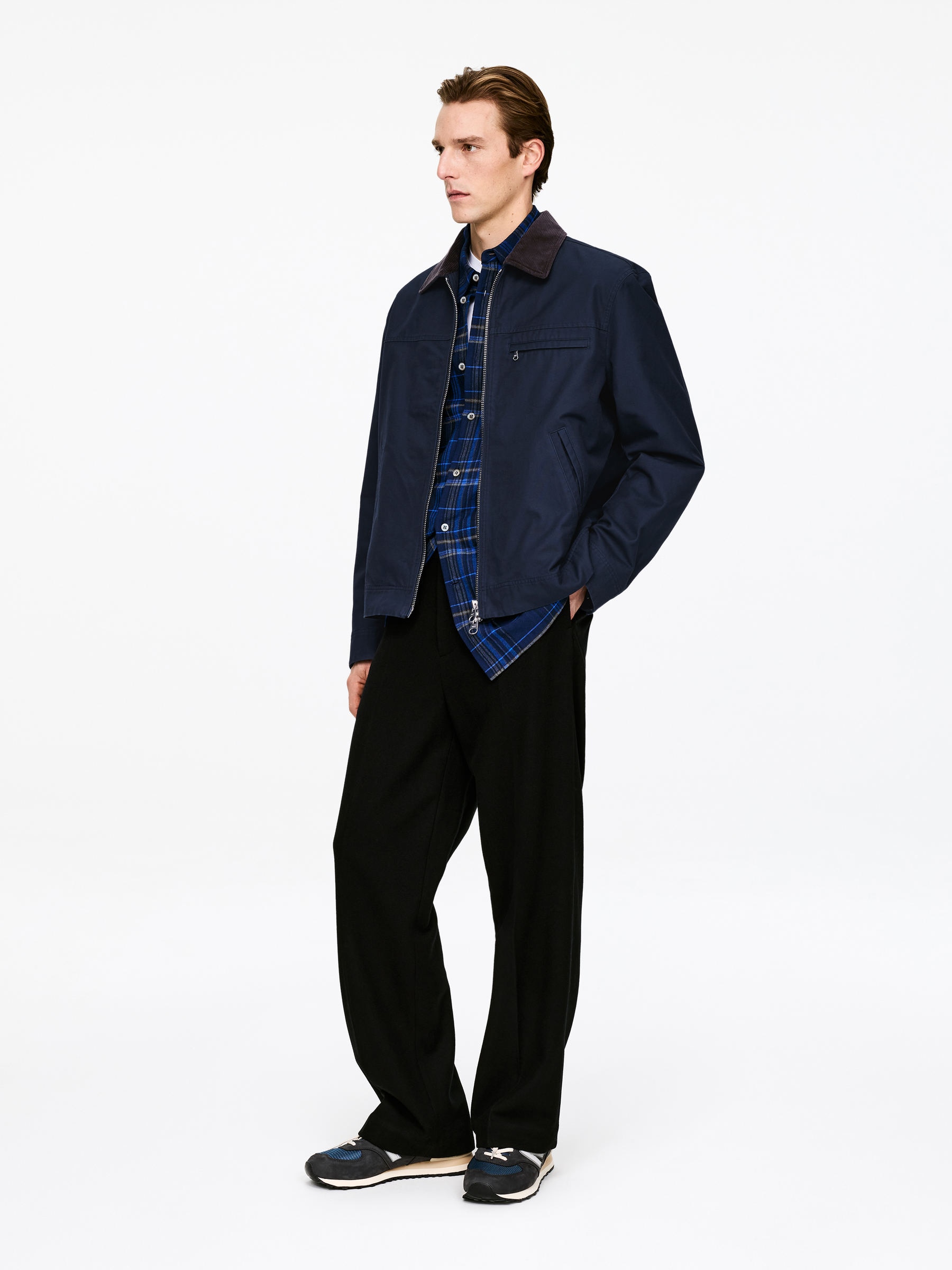 Jacka i bomullscanvas - Mörkblå - Relaxed fit - Men - StillMedia/Lookbook - 5