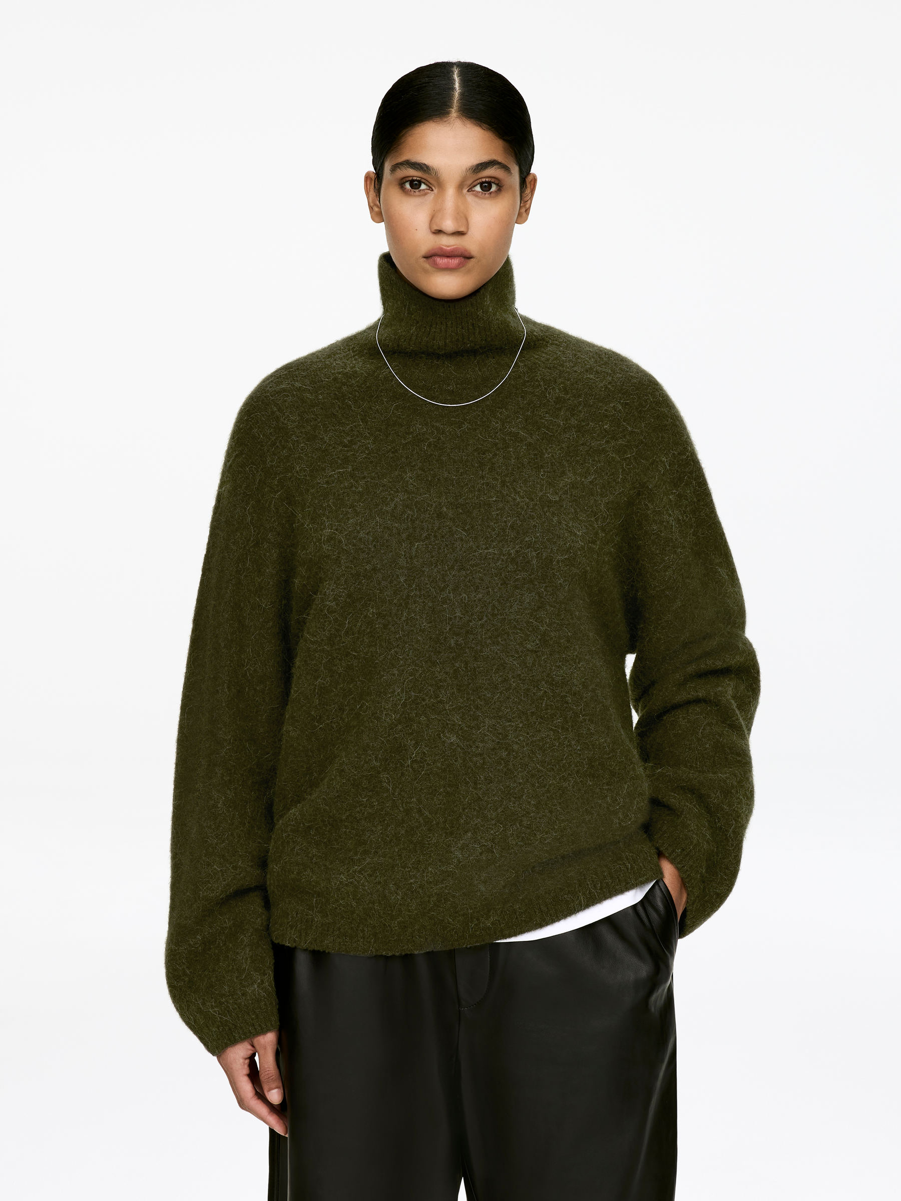 Roll-Neck Jumper-#403C2D-6192