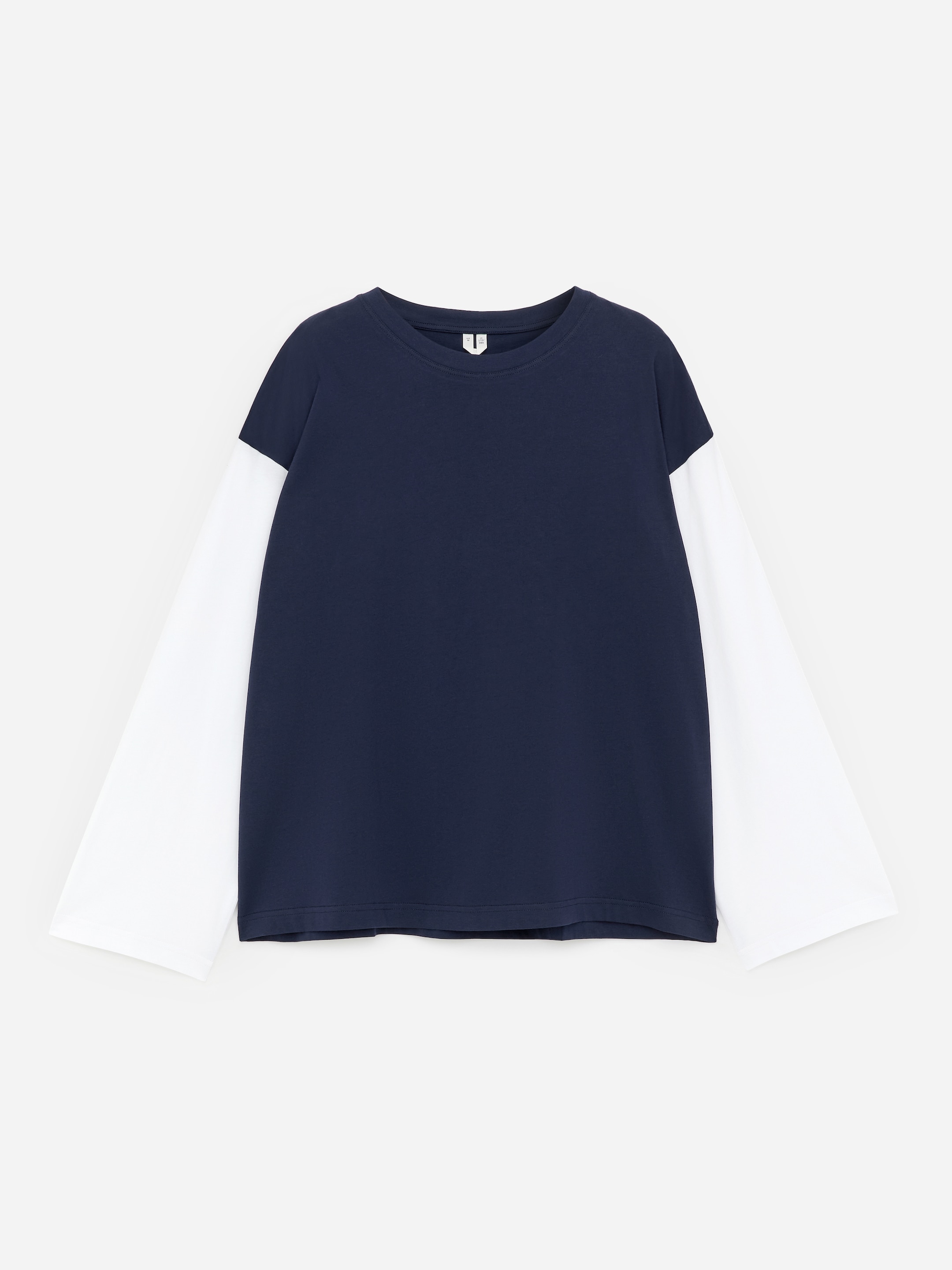Relaxed Long-Sleeve T-Shirt-Blue-17986