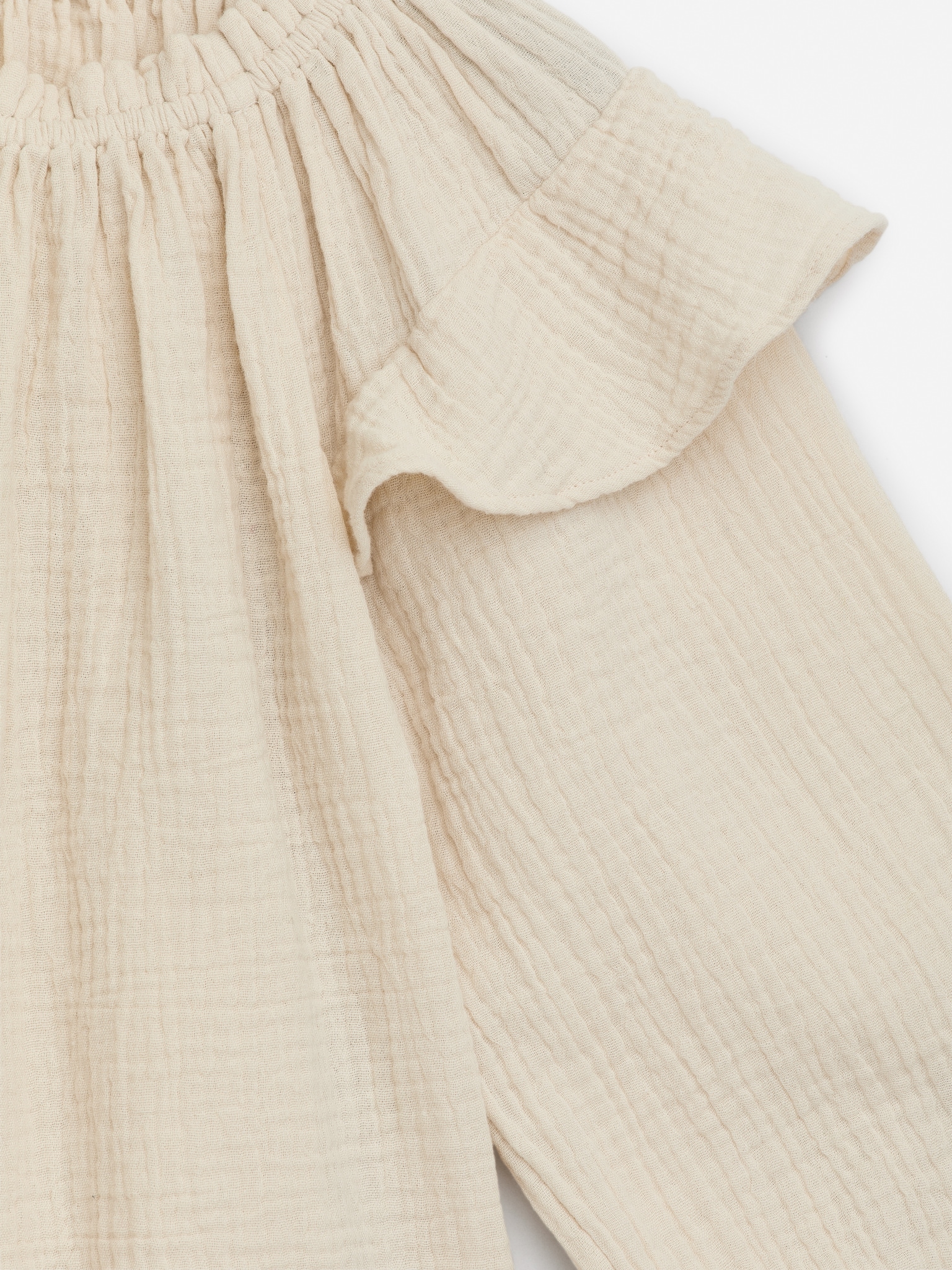 Halenka z mušelínu s volánky - Off White - 2