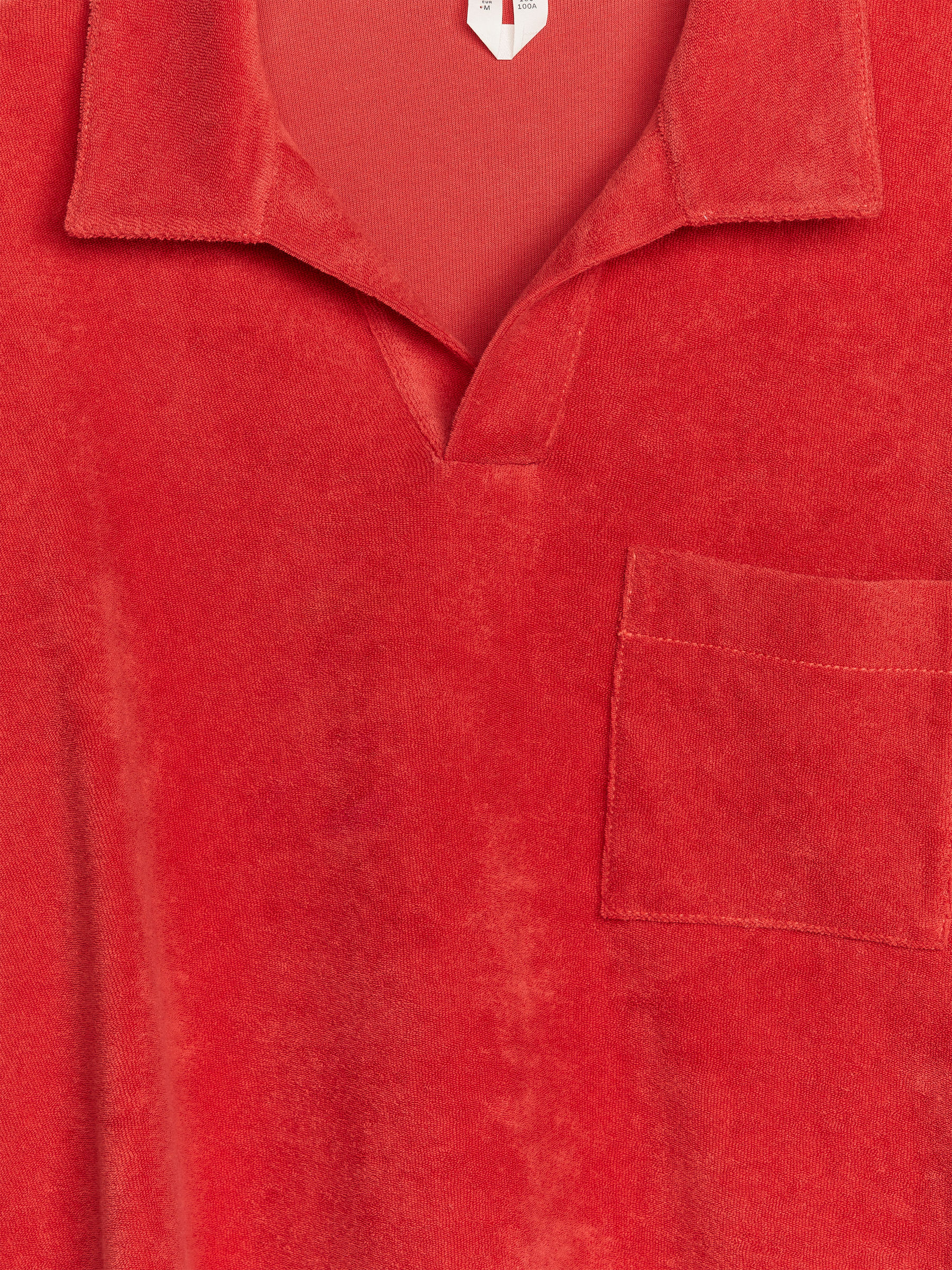 Cotton Towelling Polo Shirt - Red - Regular fit - Men - StillMedia/DescriptiveDetail - 2