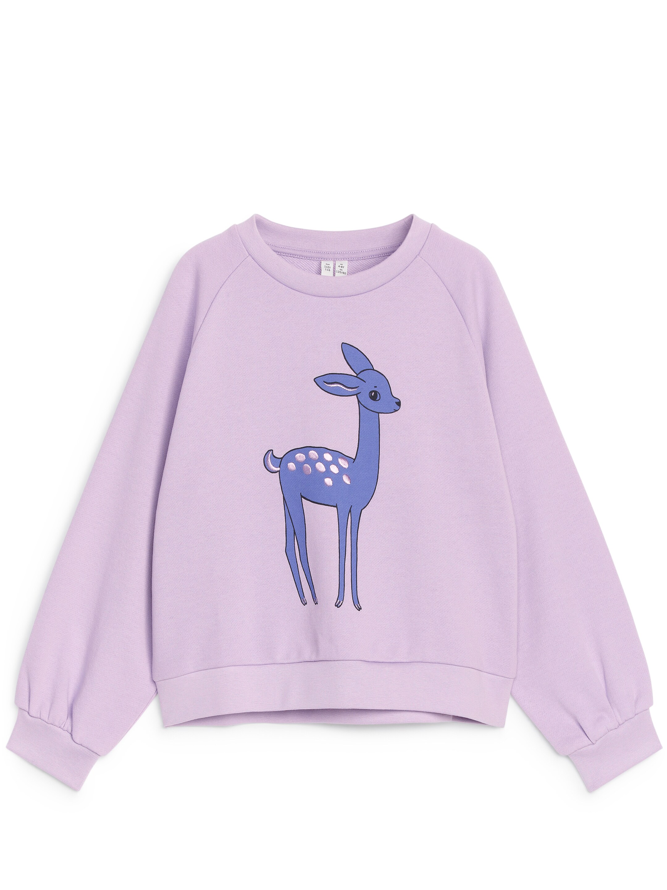 Sweatshirt - Lila/rådjur - Oversized - Children - StillMedia/DescriptiveStillLife - 1