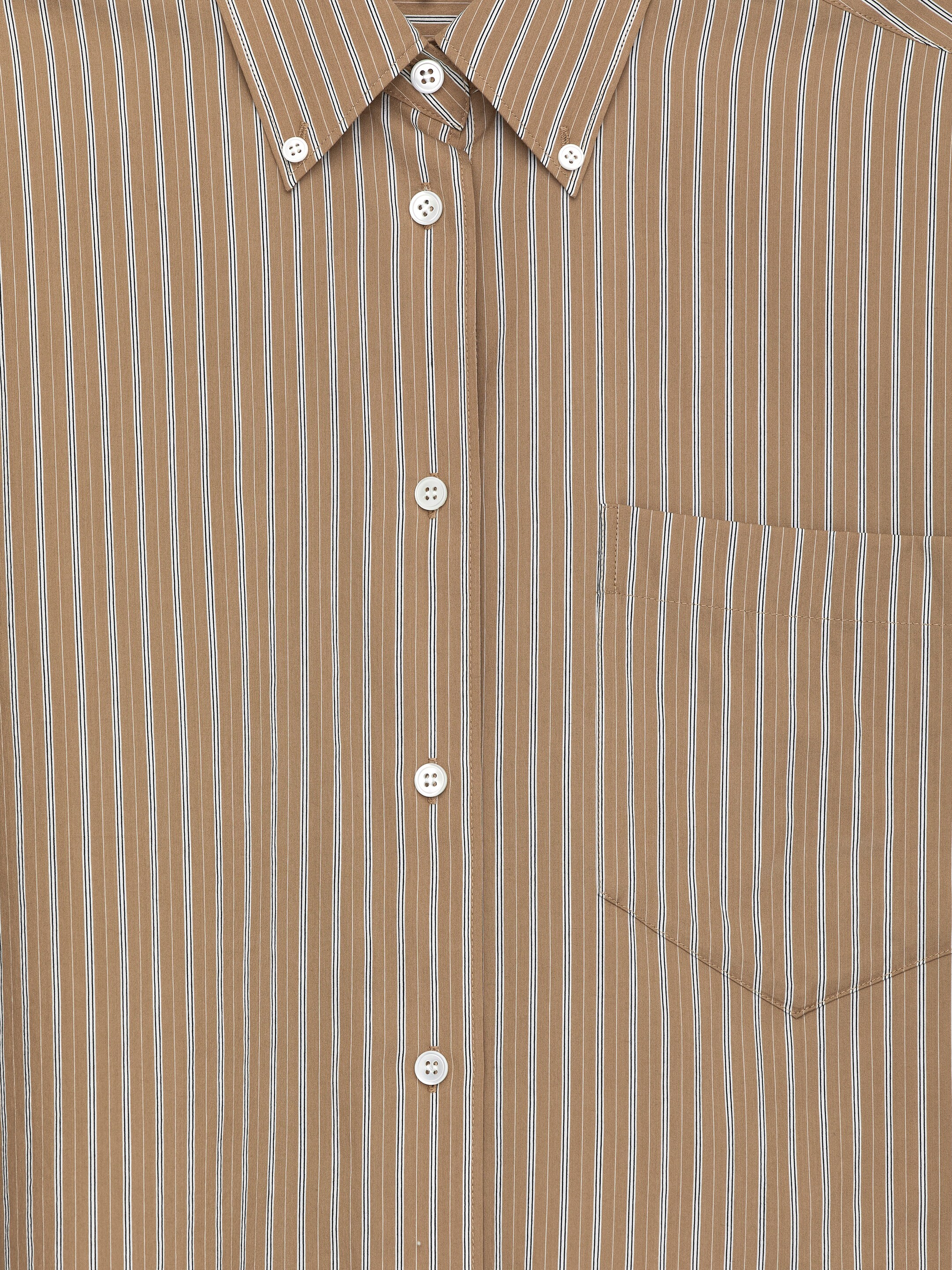 Se større billede: Skjorte i bomuld og silke - Beige/striber - DAME | H&M DK 6