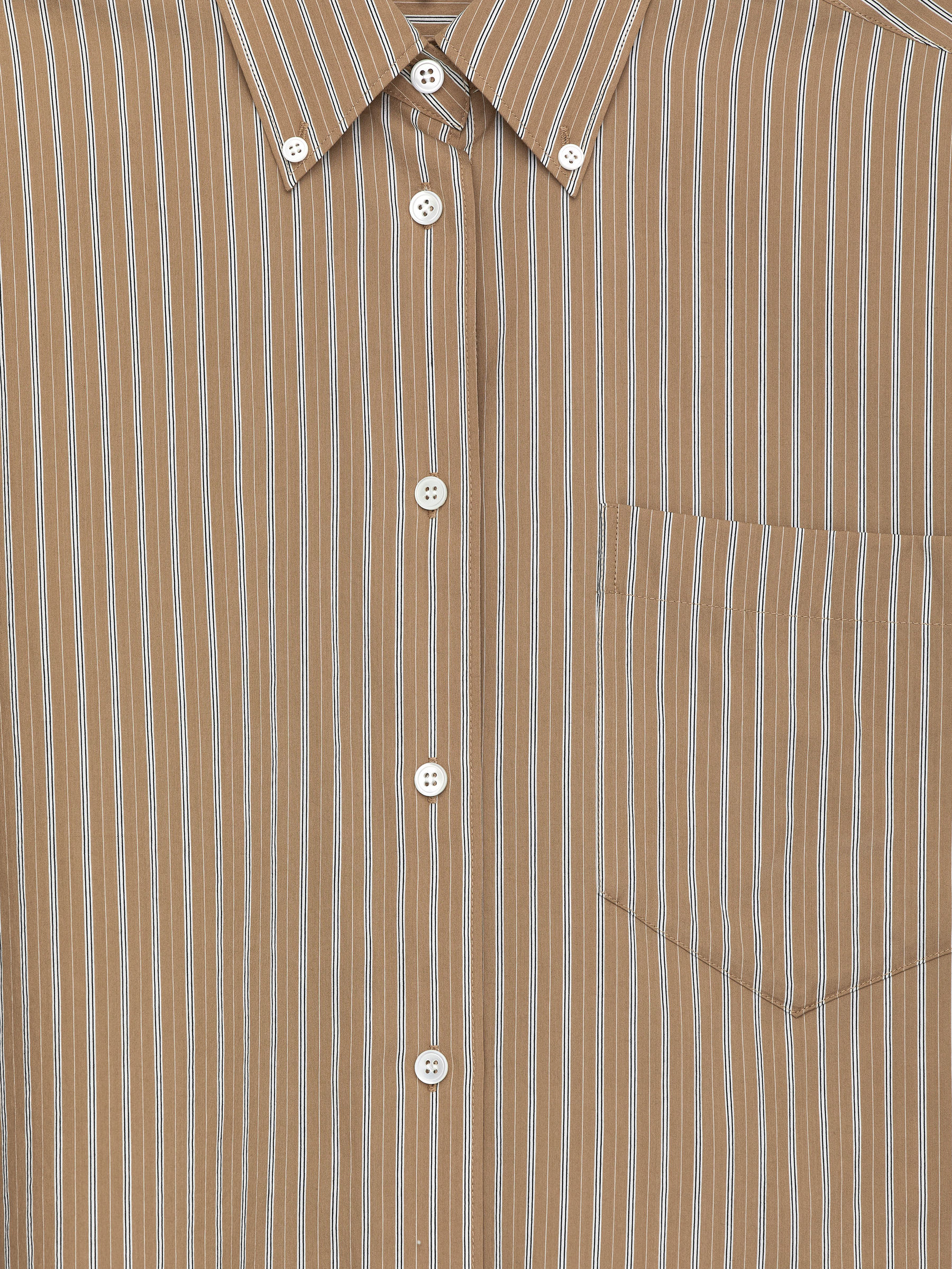 Cotton-Silk Shirt - Beige/Striped - Regular fit - Women - StillMedia/DescriptiveDetail - 1