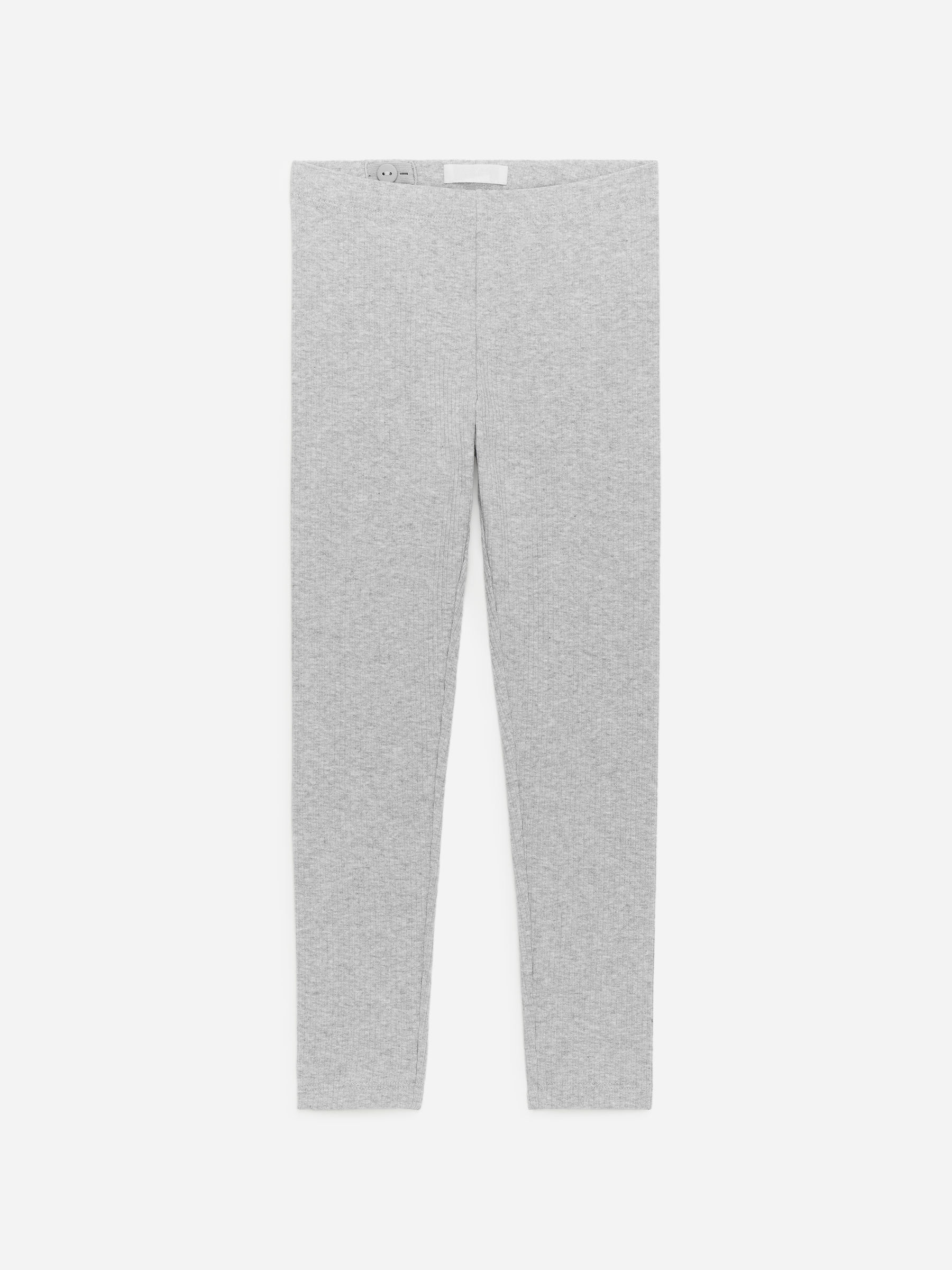 Dżersejowe legginsy w prążki, 2 sztuki - Czarny/szary melanż - Children - StillMedia/DescriptiveStillLife - 1