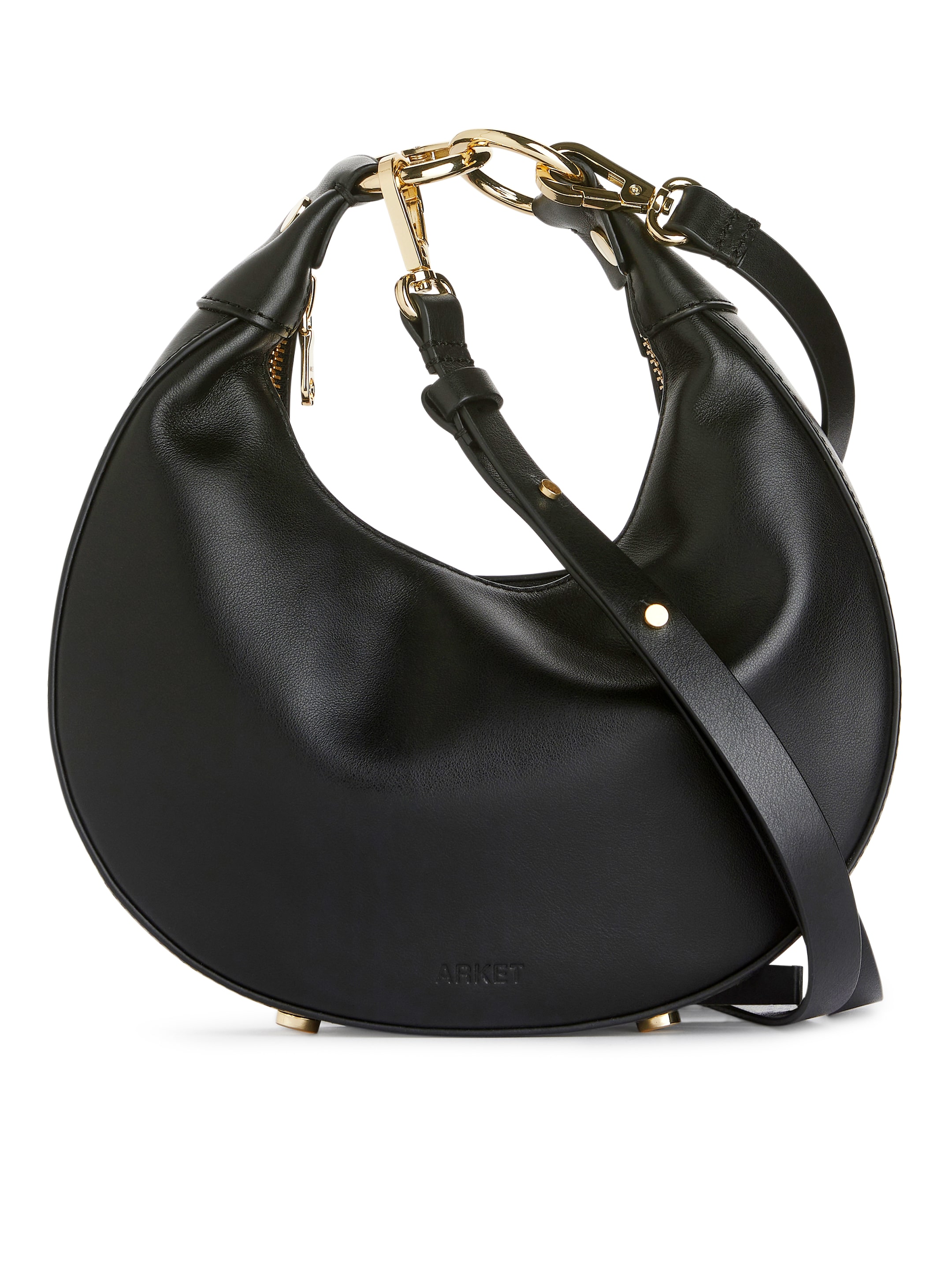 Borsa a mezzaluna in pelle - Nero - Women - StillMedia/DescriptiveStillLife - 5