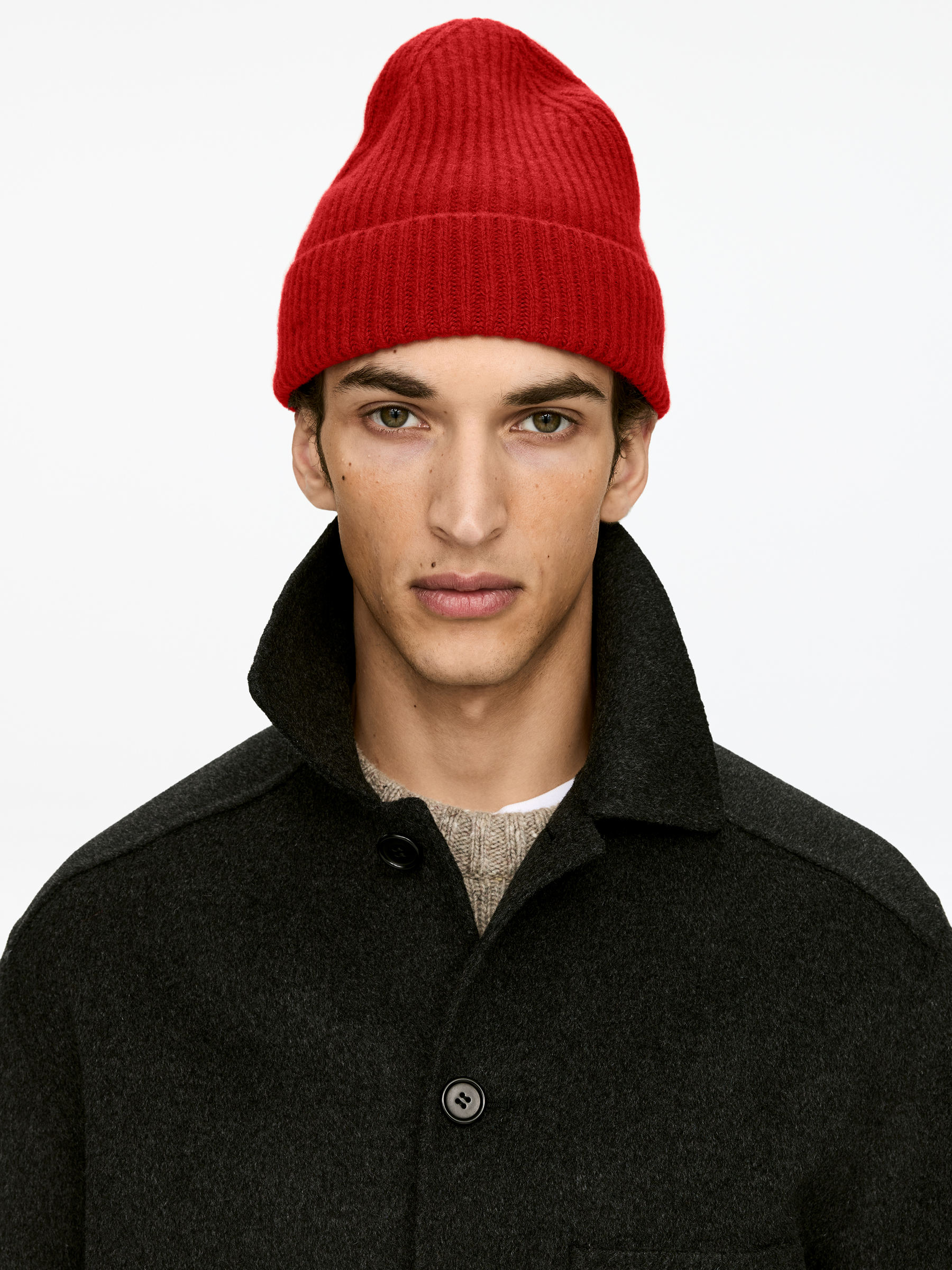 Rib-Knit Wool-Blend Beanie - Red - Regular fit - Men - StillMedia/Lookbook - 2