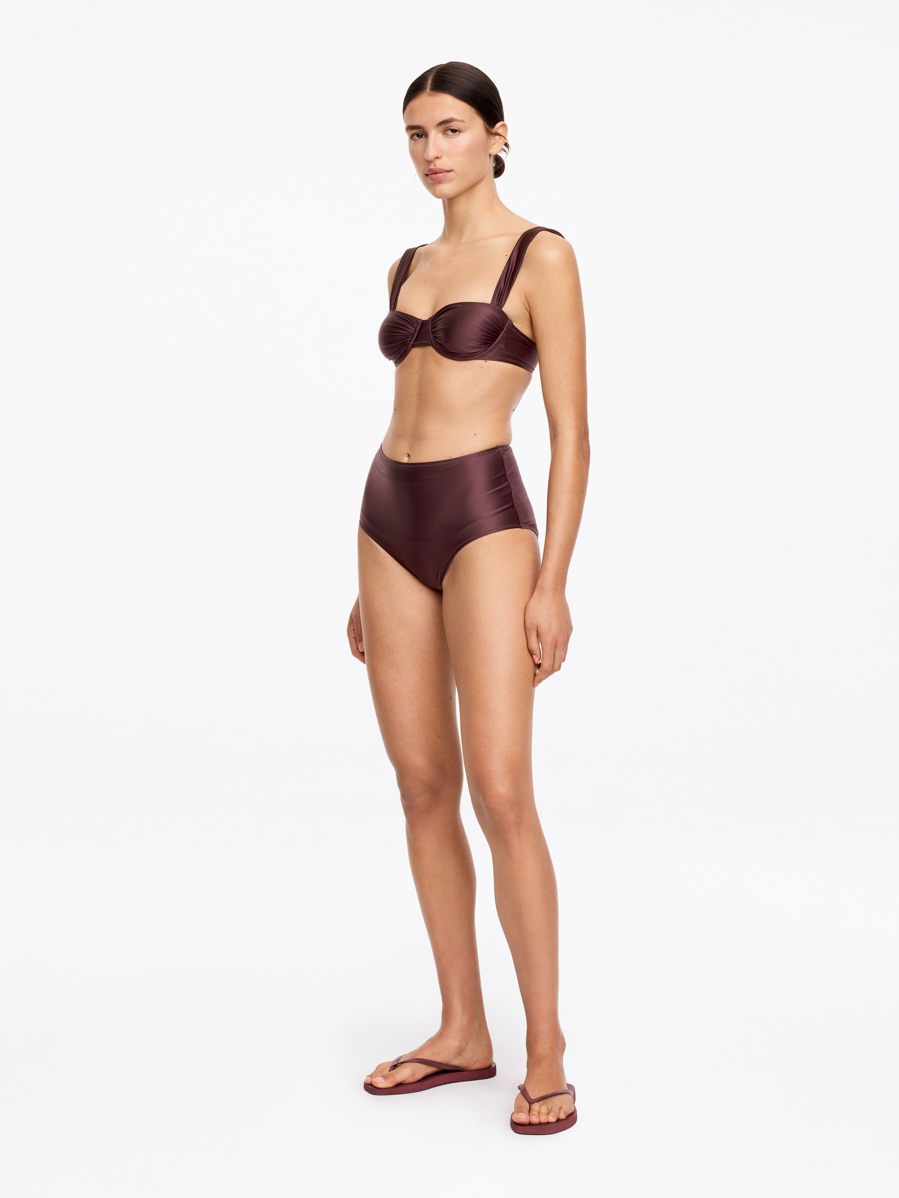 Braguita de bikini brillante - Rojo oscuro - Women - StillMedia/Lookbook - 2