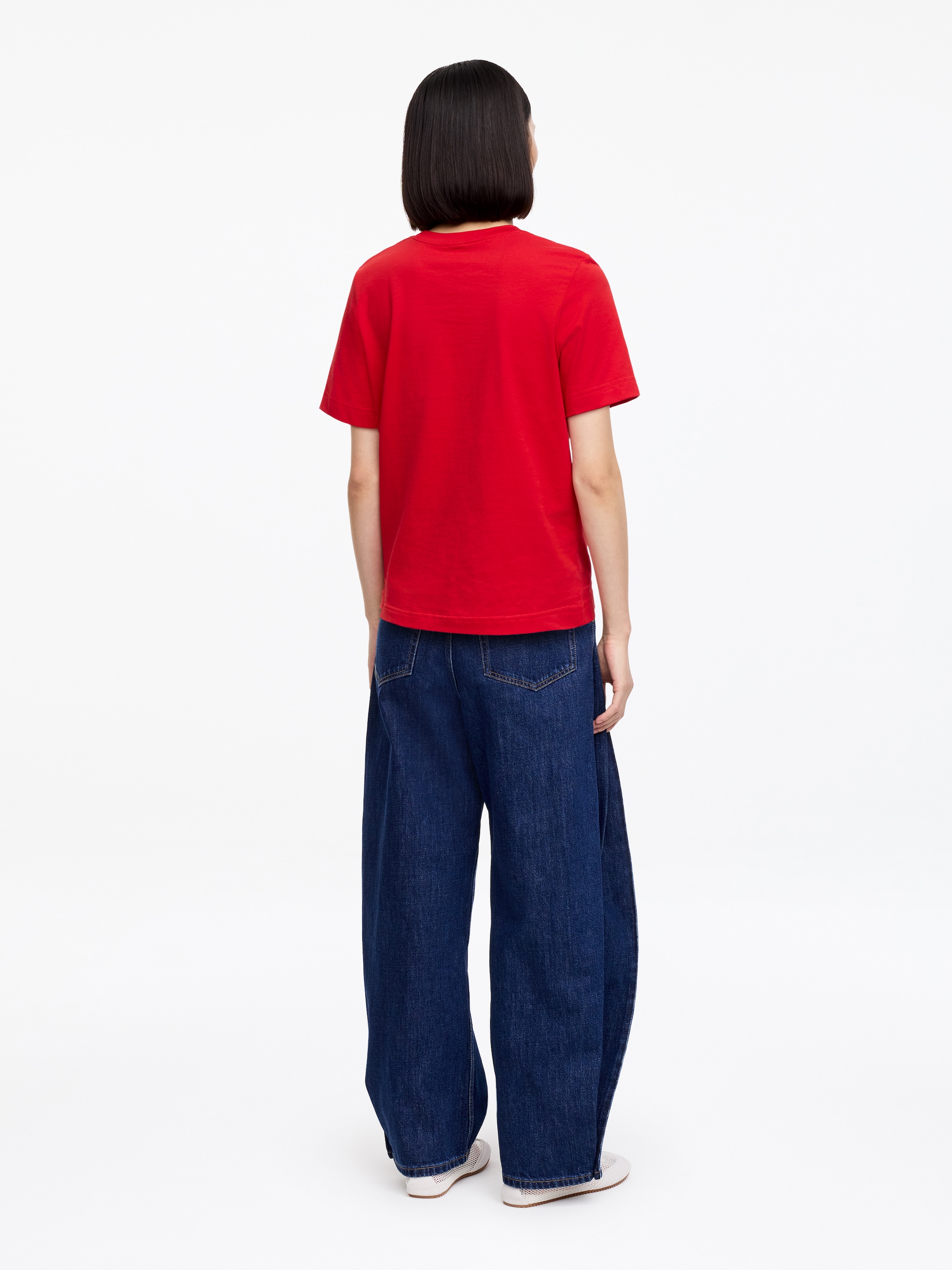 T-shirt Signature a maniche corte - Rosso - Regular fit - Women - StillMedia/Lookbook - 4