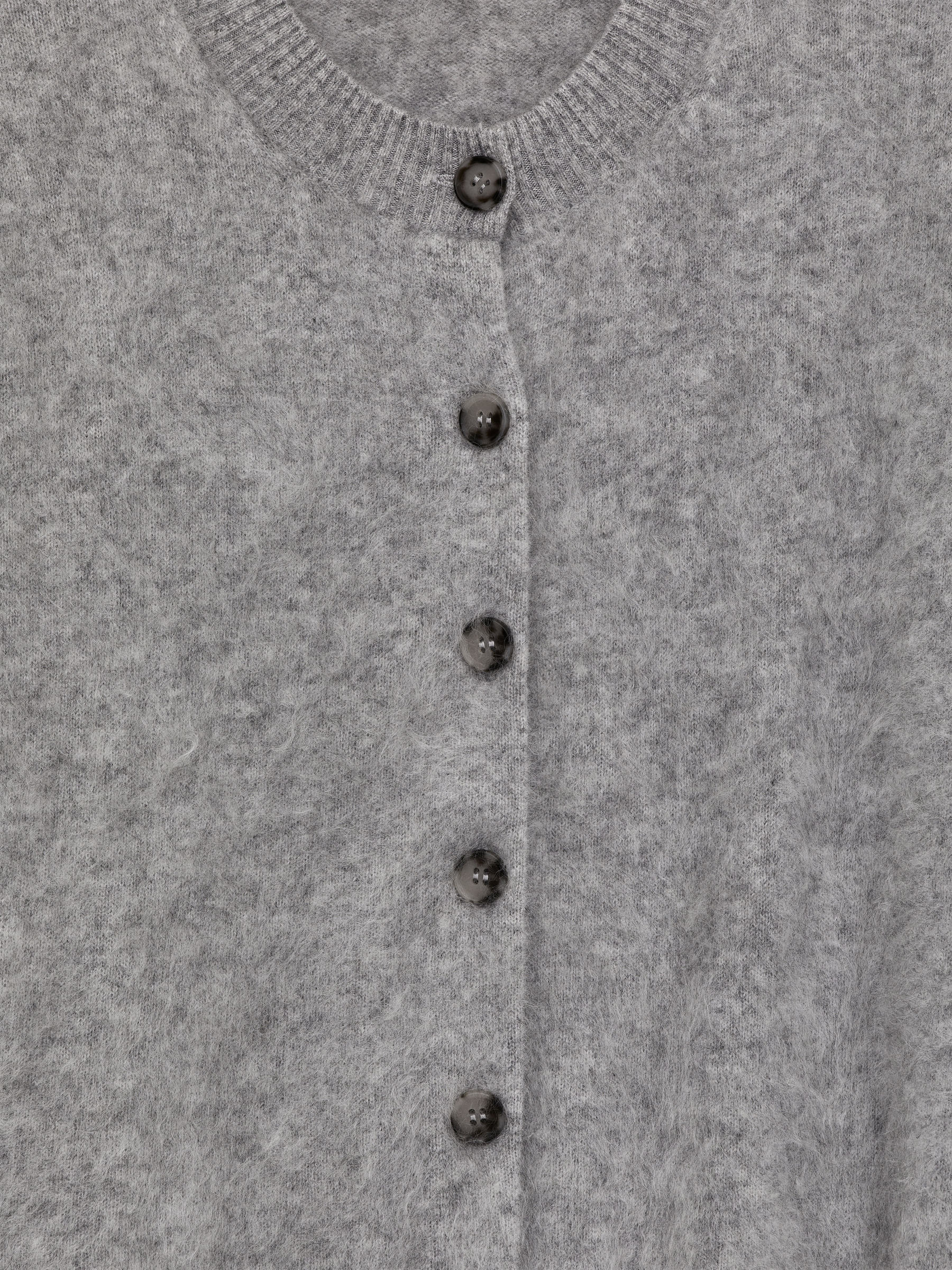 Strickjacke aus reinem, gebürstetem Kaschmir - Grau - Regular Fit - Damen - StillMedia/DescriptiveStillLife - 1