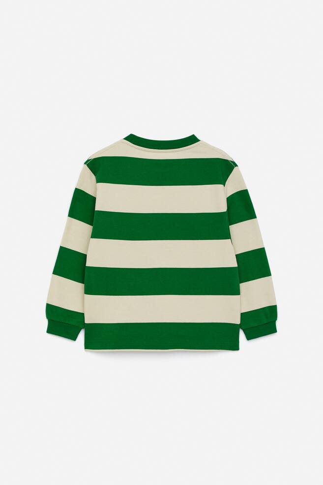 Terry Sweatshirt - Green/Off White - 1