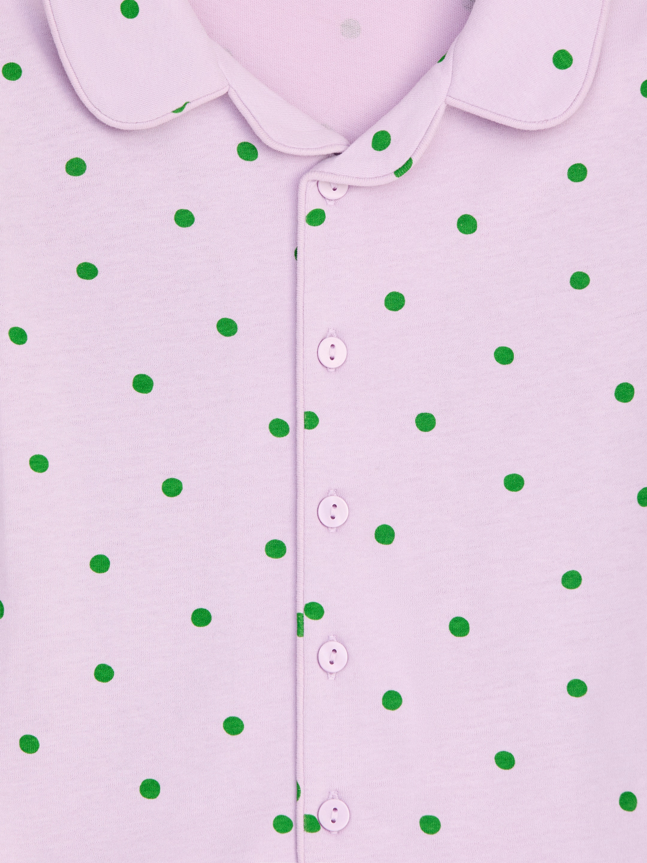 Cotton Pyjama Set - Lilac/Green Polka Dot - Children - StillMedia/DescriptiveDetail - 1