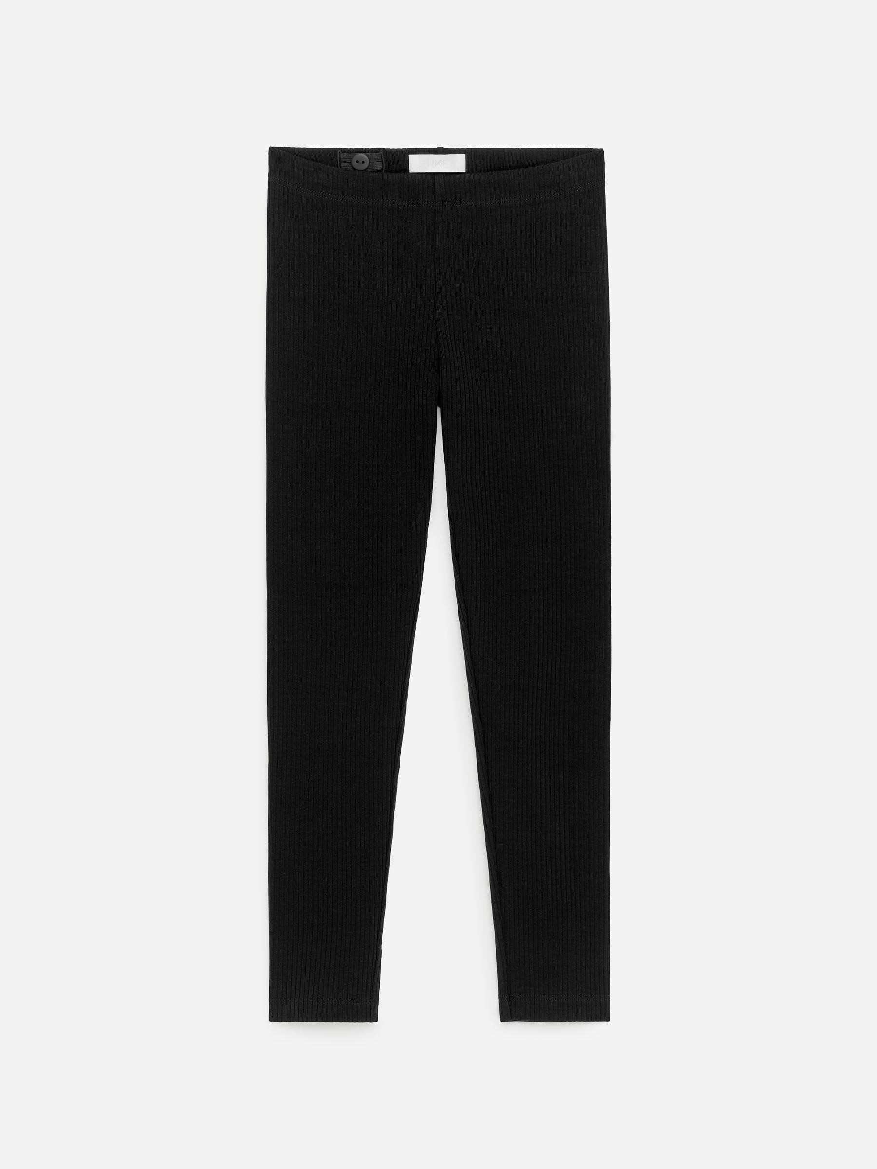 Dżersejowe legginsy w prążki, 2 sztuki - Czarny/szary melanż - Children - StillMedia/DescriptiveStillLife - 3