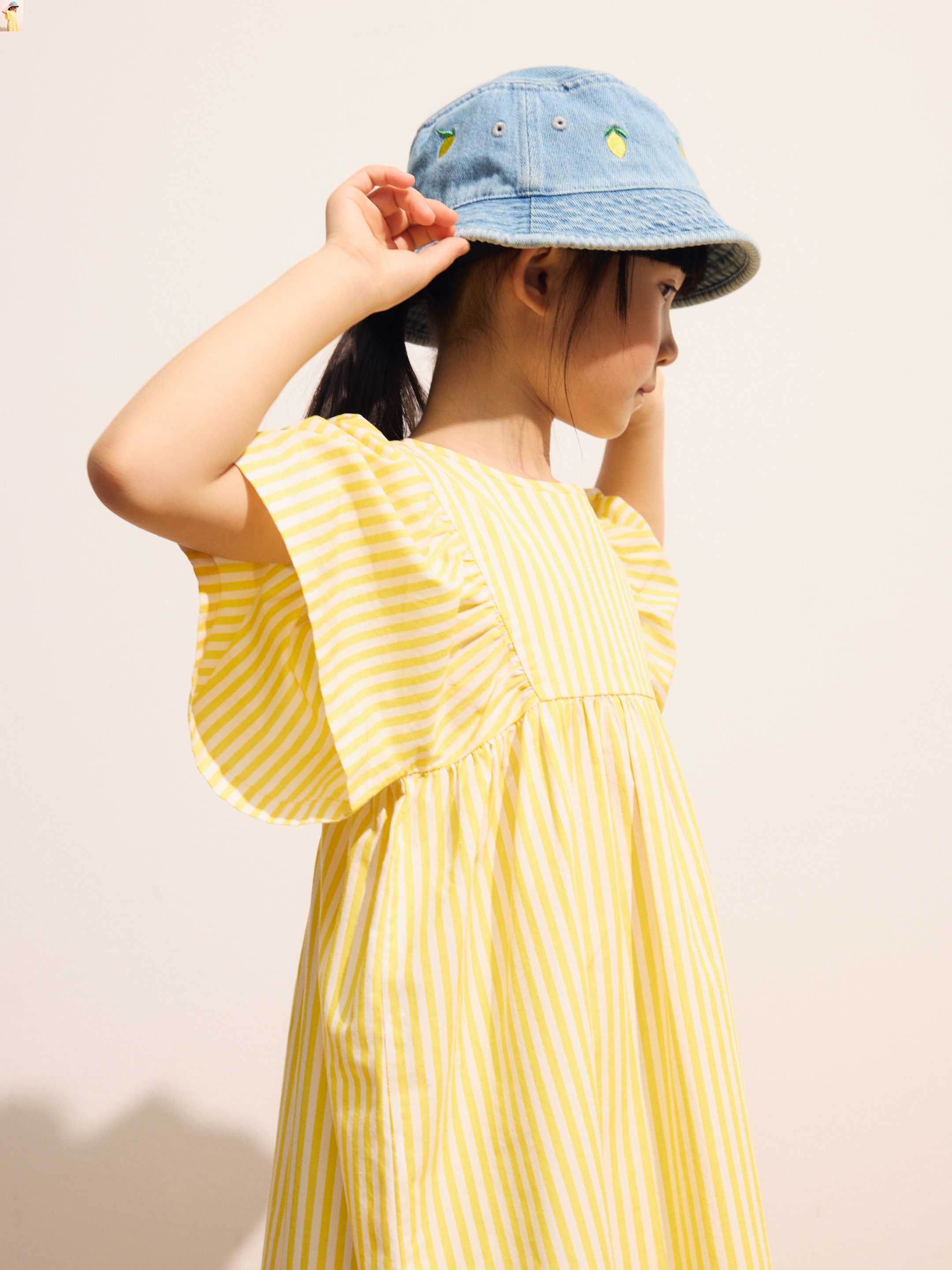 Bob brodé - Bleu/Citrons - Enfant - StillMedia/Environmental - 1