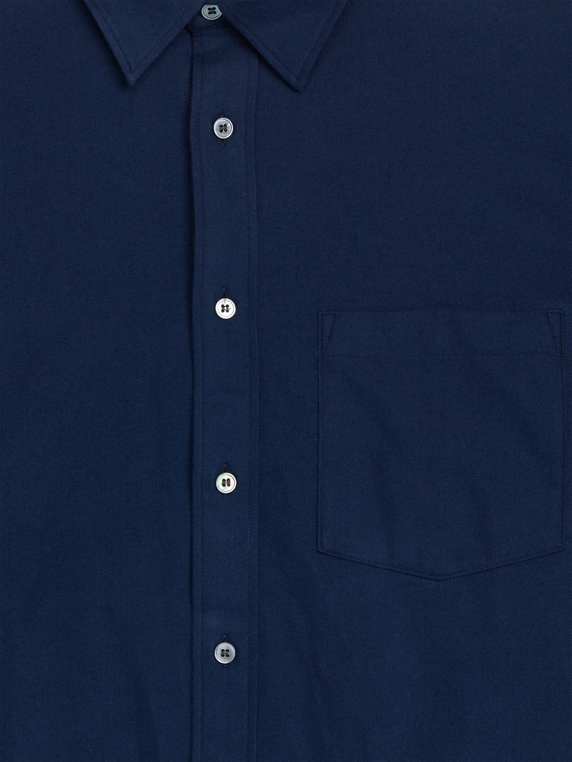 Ingrandisci l'immagine: Relaxed Flannel Shirt - Dark Blue - UOMO | H&M CH 2