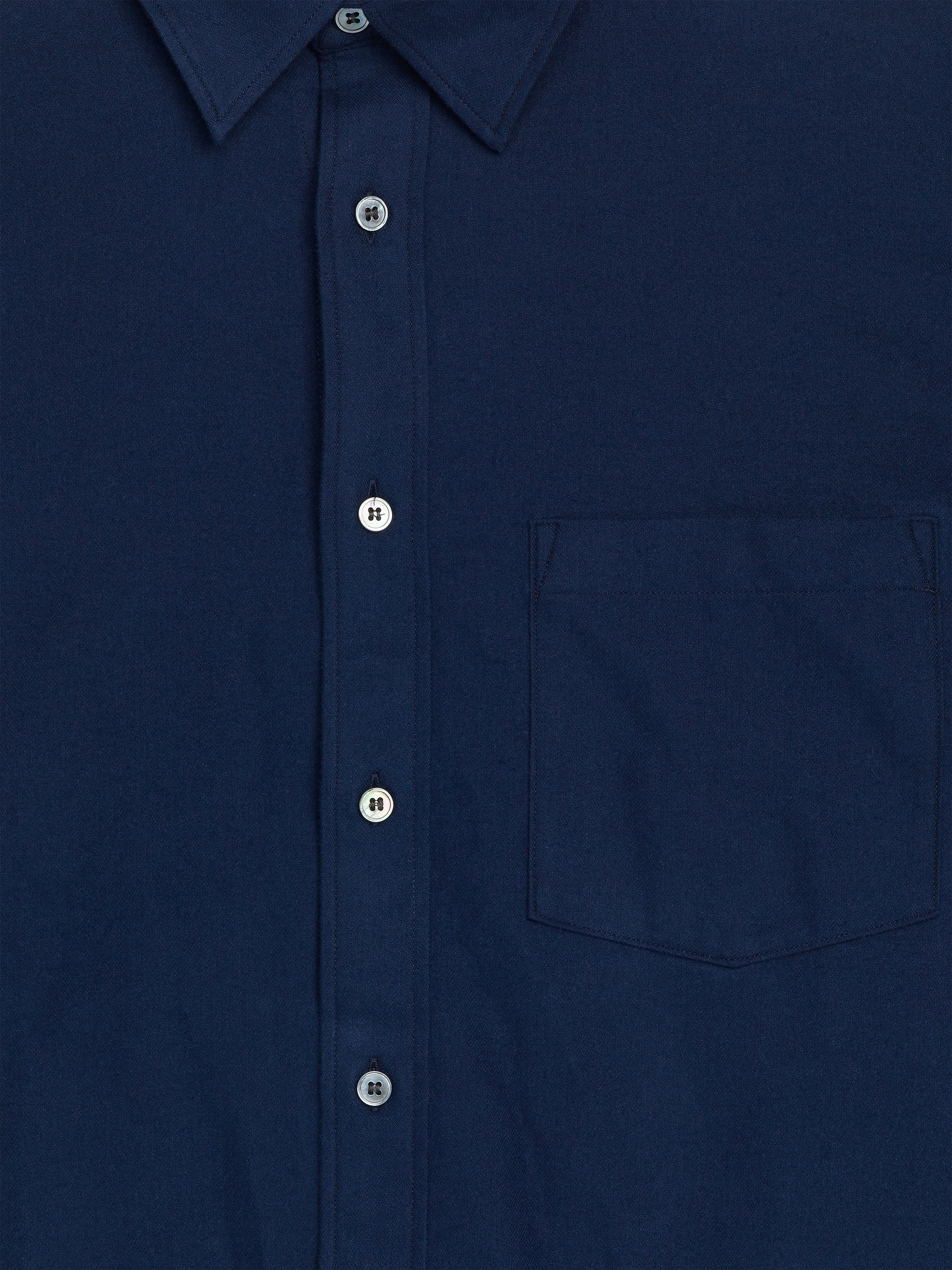 Ingrandisci l'immagine: Relaxed Flannel Shirt - Dark Blue - UOMO | H&M CH 2
