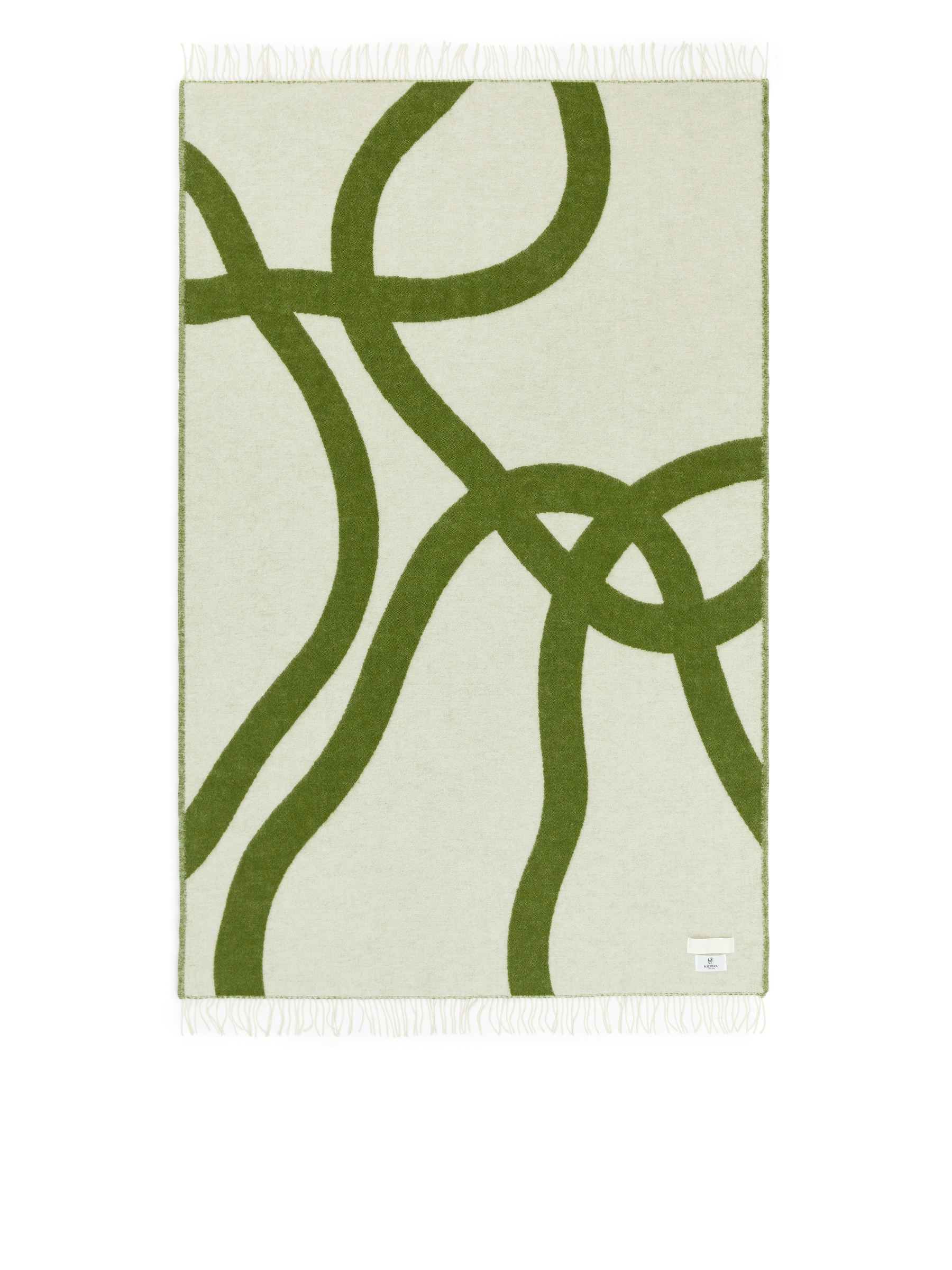 Wolldecke von Klippan - Grün/Cremeweiß - Haushaltswaren - StillMedia/DescriptiveStillLife - 3