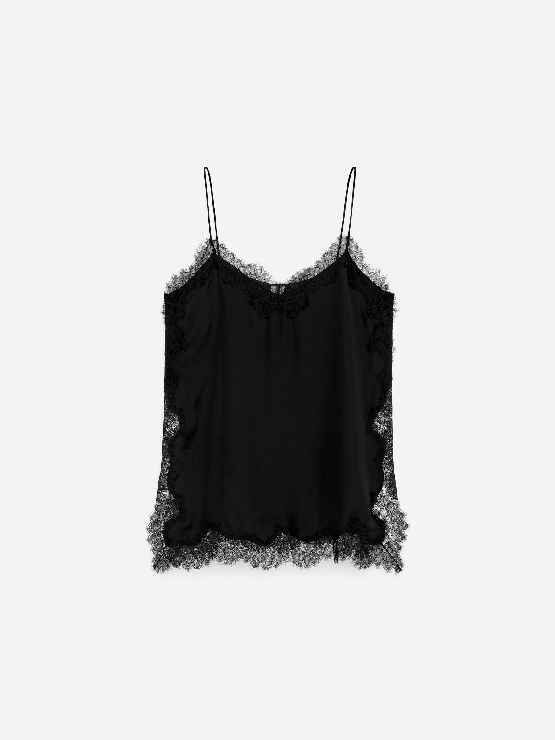 Haut à bretelles avec dentelle - Noir - Regular fit - Femme - StillMedia/DescriptiveStillLife - 1