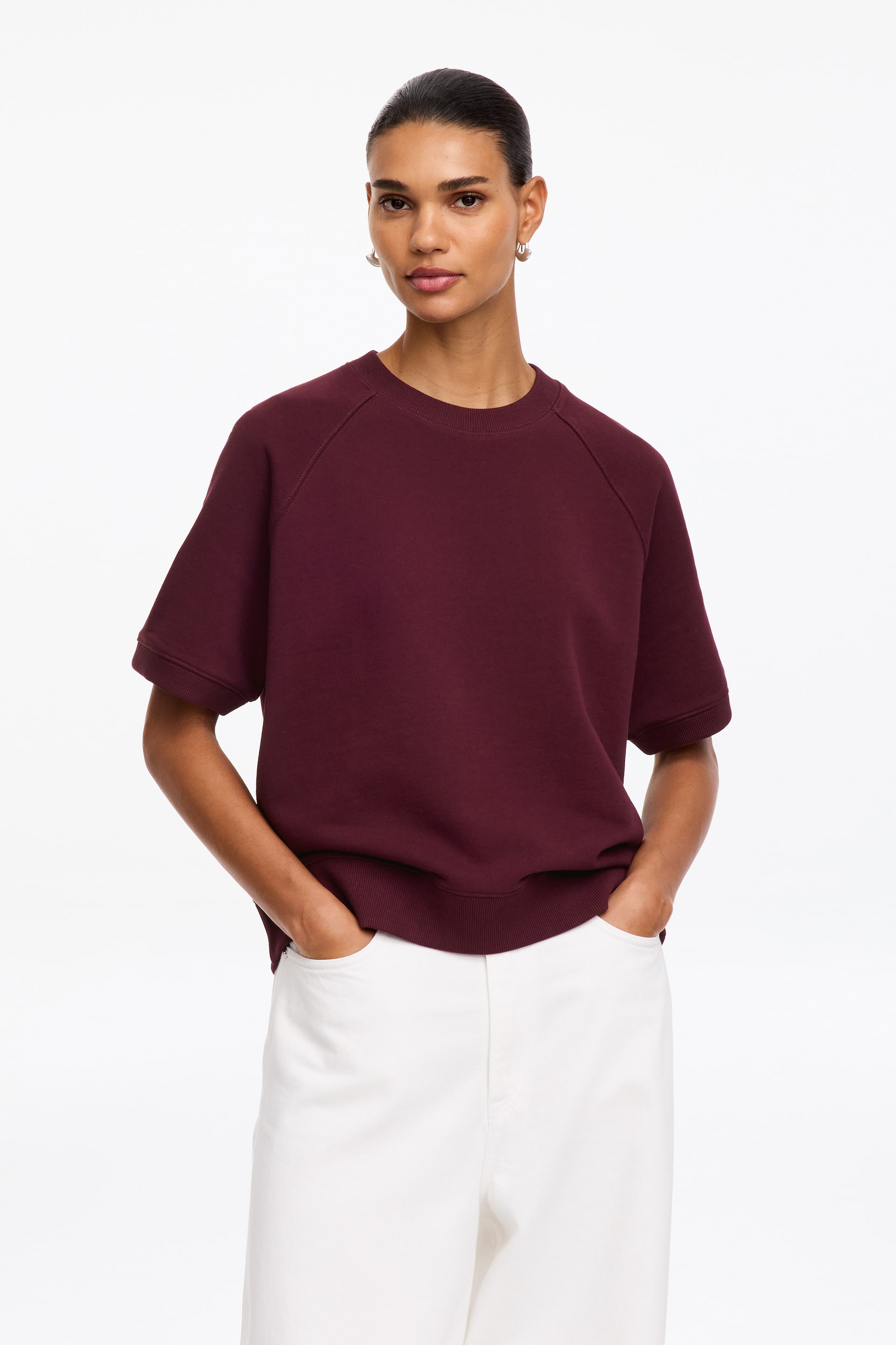 Größeres Bild ansehen: Sweatshirt aus French Terry - Dunkelrot - Ladies | H&M DE 1