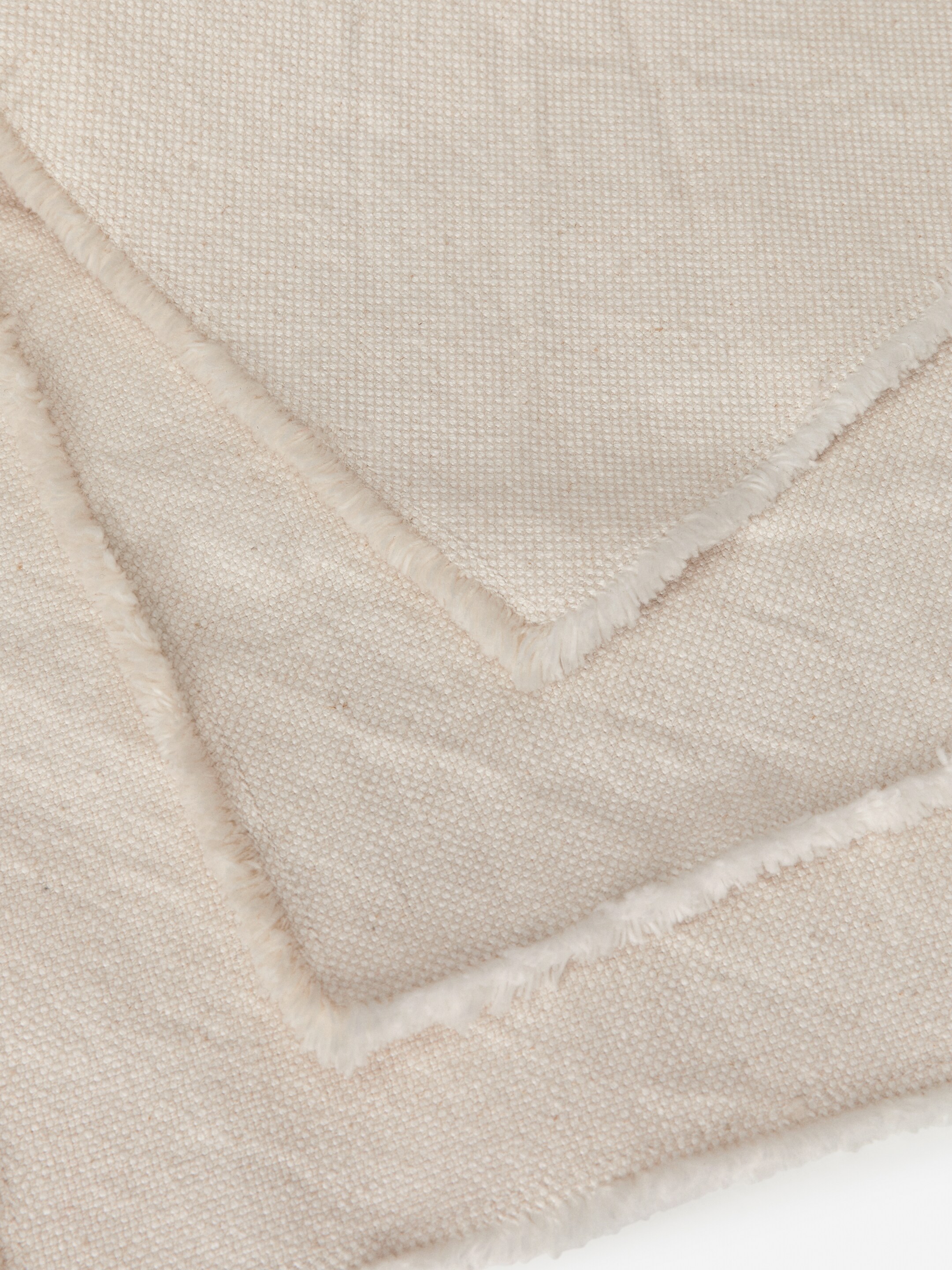 Visa större bild: Bordstabletter med fransade kanter, 2-pack - Beige - Home All | H&M FI 2