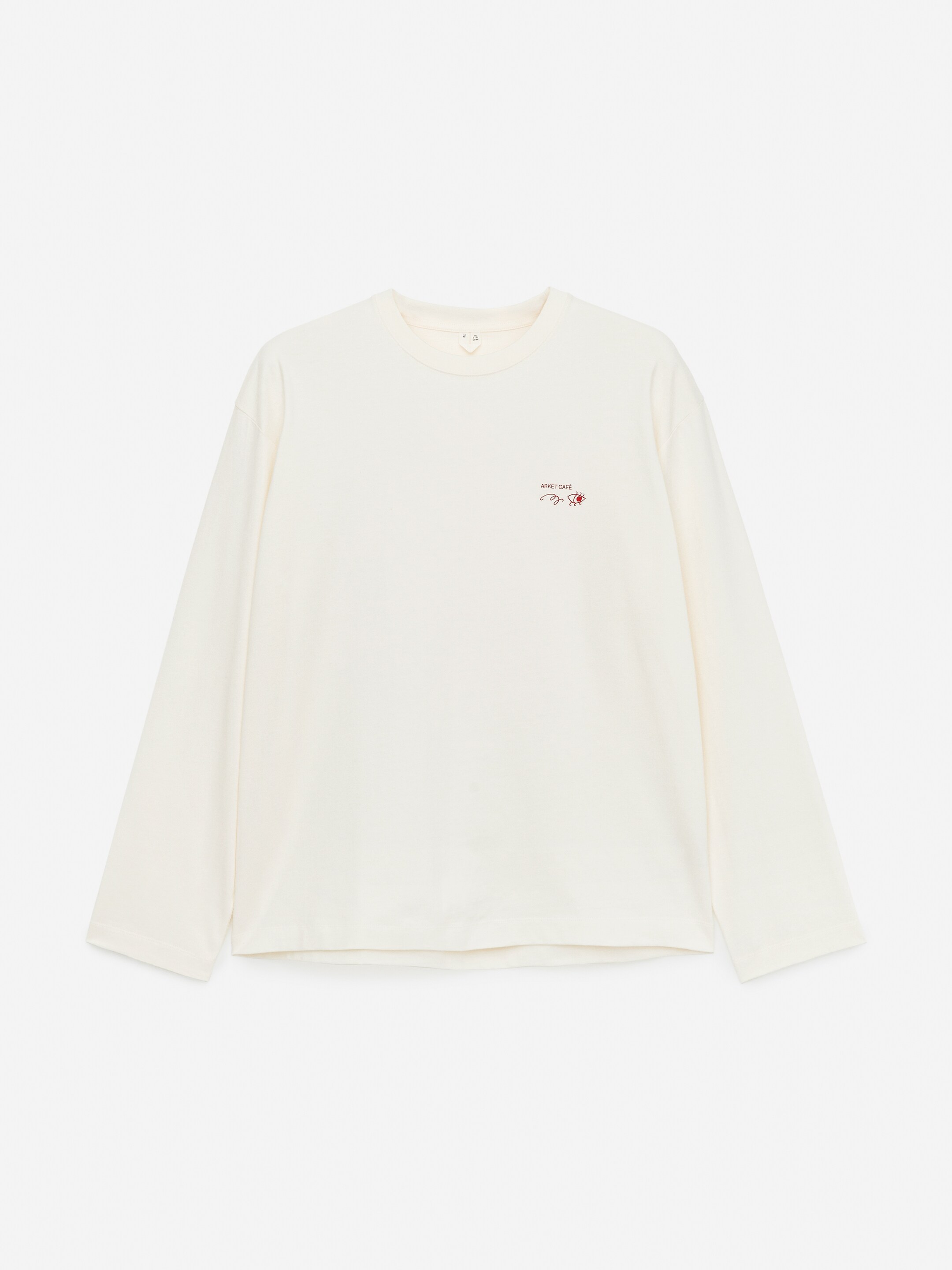 Zobacz większy obraz: Koszulka z długim rękawem ARKET CAFÉ - Biały - ON | H&M PL 1