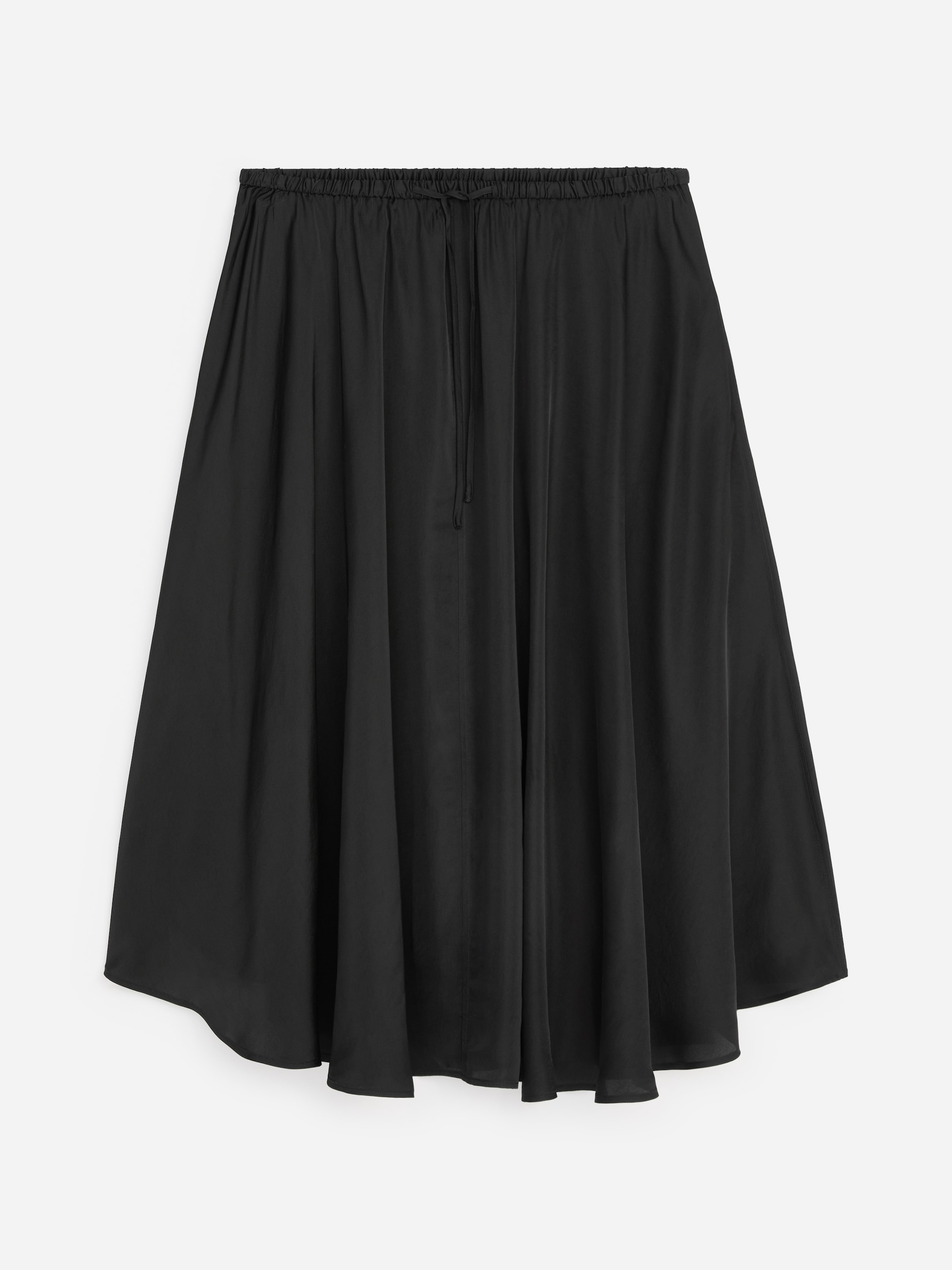 Gonna ampia con coulisse - Nero - Regular fit - women - StillMedia/DescriptiveStillLife - 1