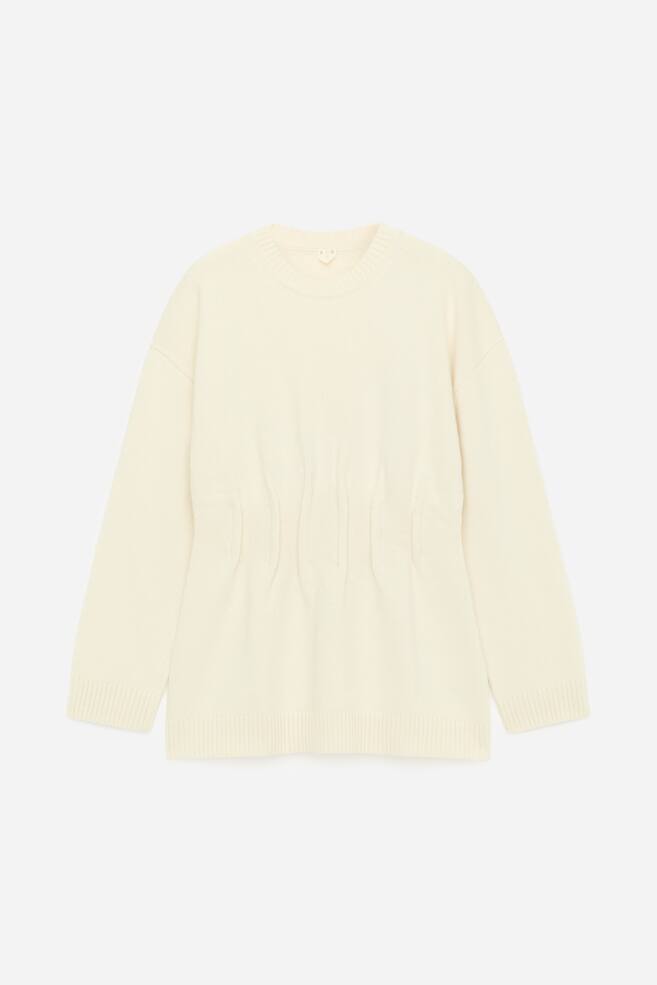 Pull à taille ajustée - Blanc cassé - 1