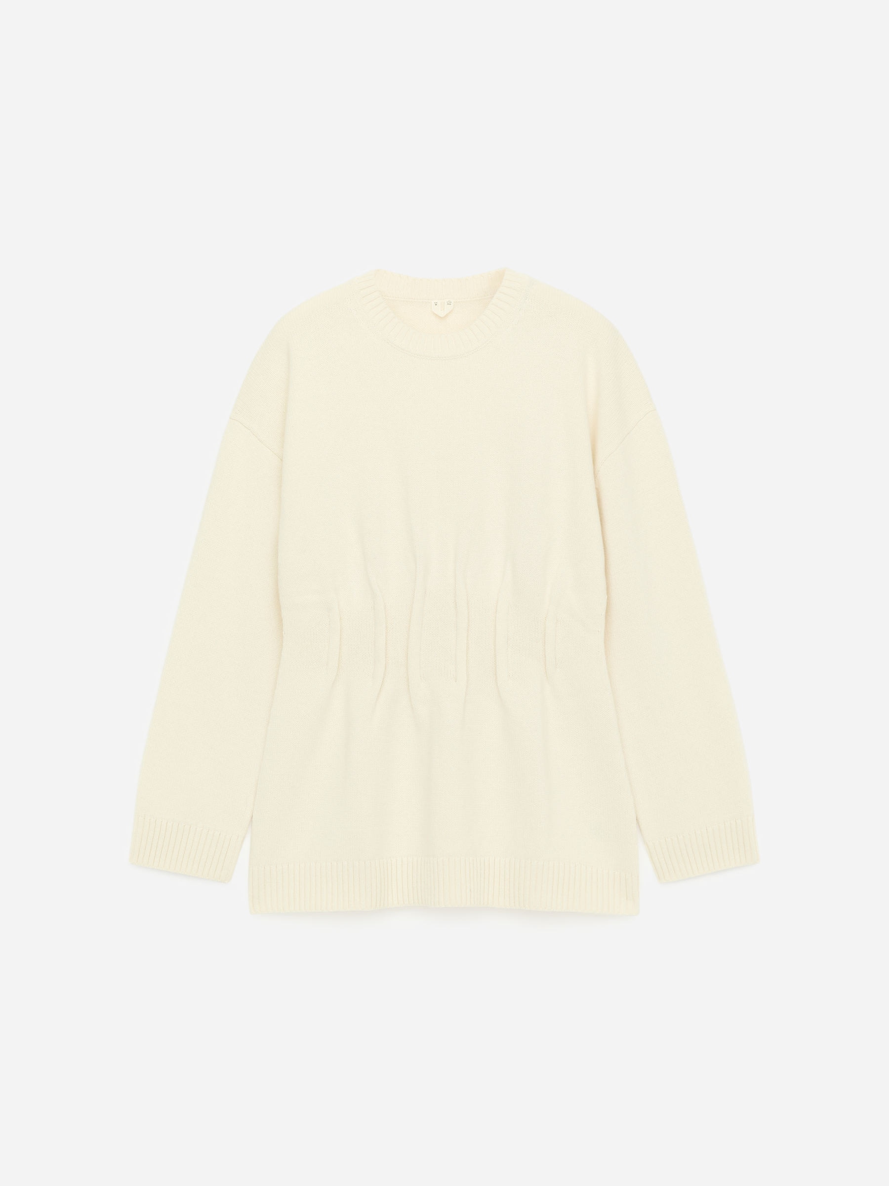 Fitted-Waist Jumper-White-17527