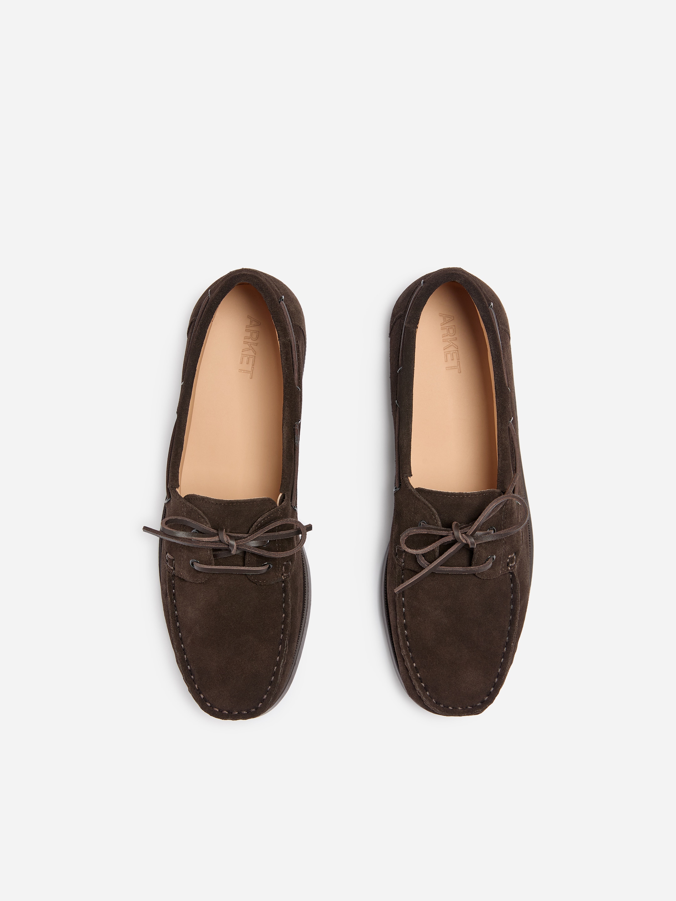 Suede Boat Shoes - Dark Brown - Men - StillMedia/DescriptiveStillLife - 1