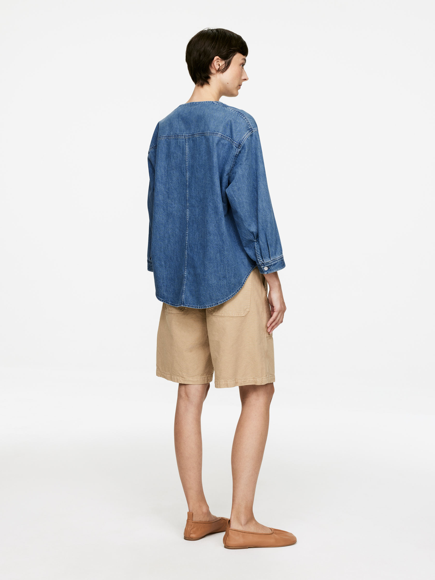 Denim Blouse - Blue - Loose fit - Women - StillMedia/Lookbook - 3