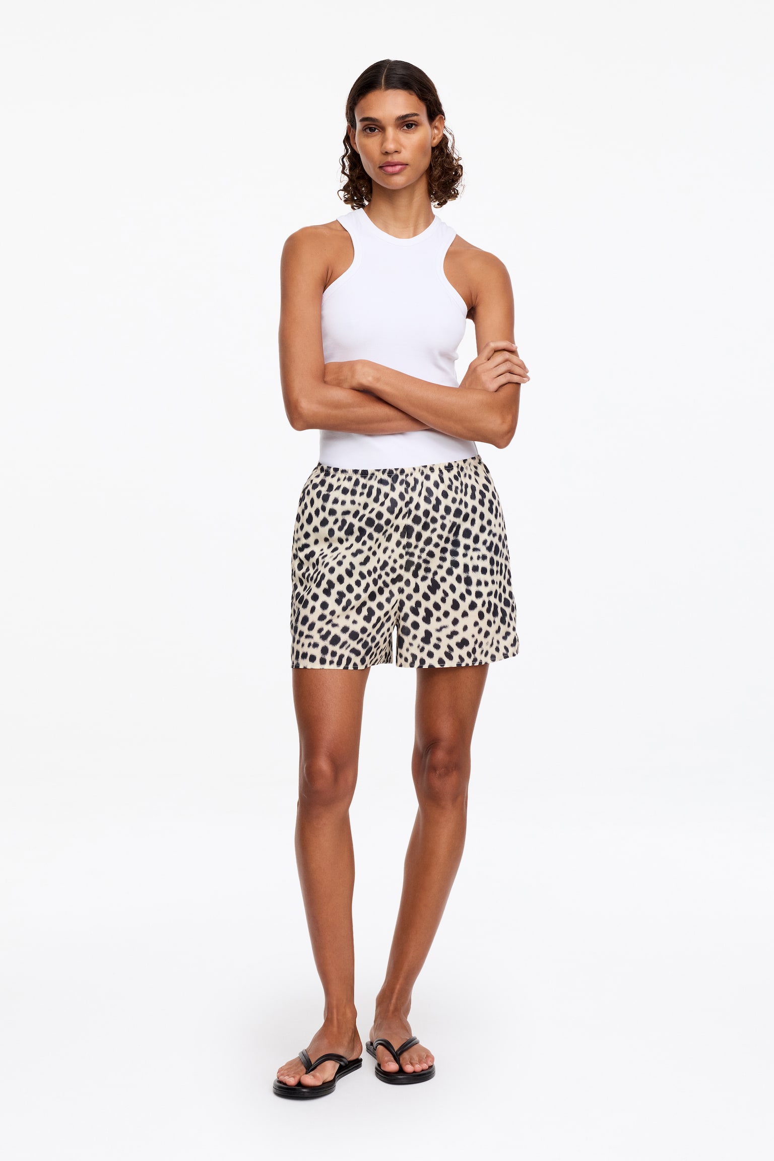Shorts in misto lyocell - Nero/Rosso scuro/Blu - 1