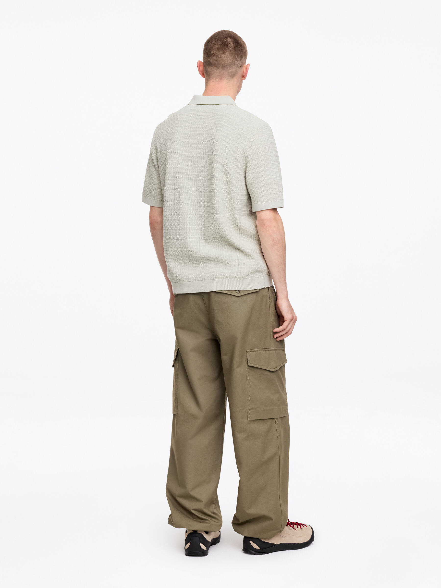 Poloshirt i bomull - Dimgrön - Regular fit - Men - StillMedia/Lookbook - 2