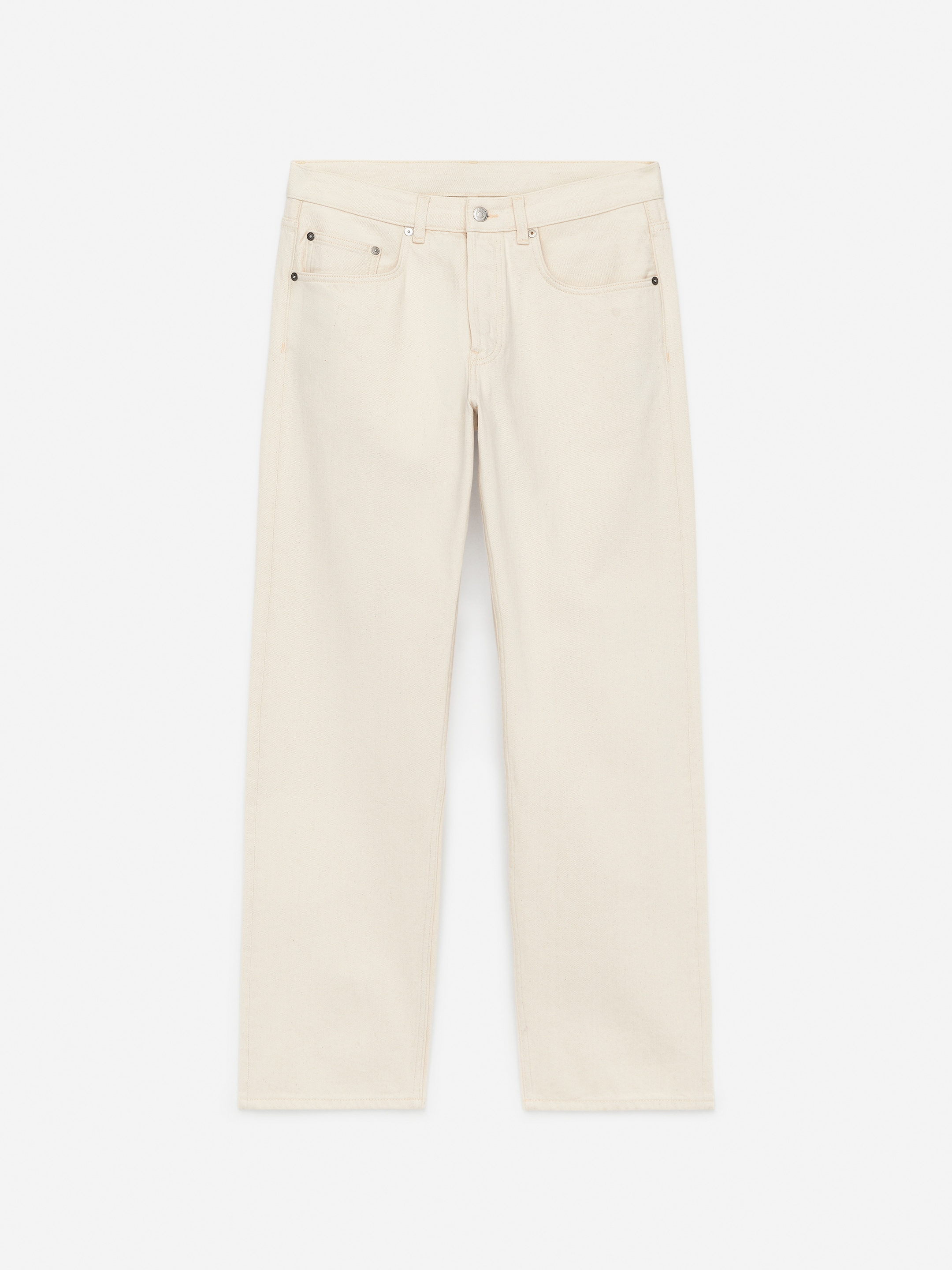 OCEAN Loose Straight Jeans-#D4D0C8-8915