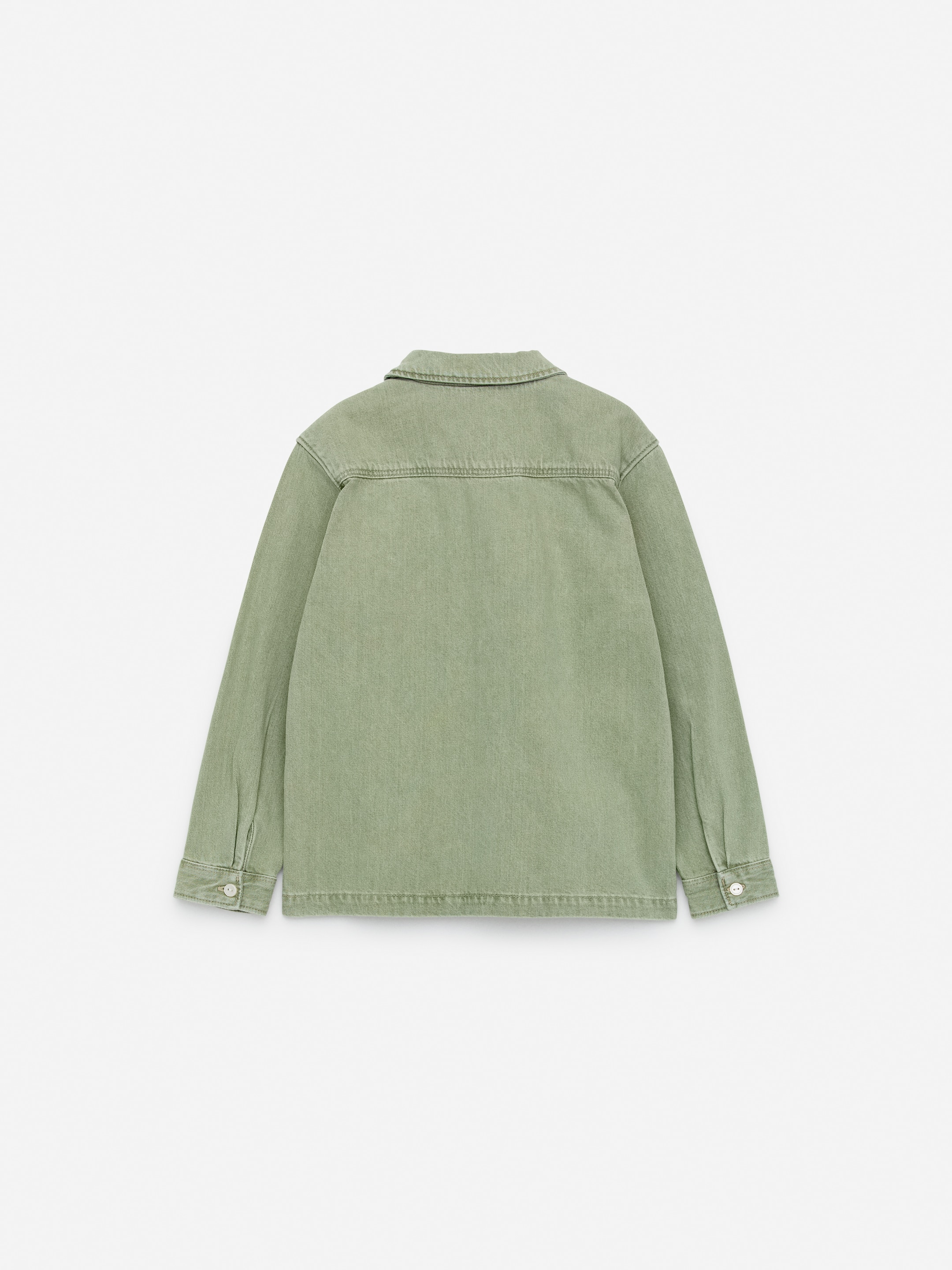 Visa större bild: Overshirt i denim med en tvättad look - Grön - BARN | H&M FI 2