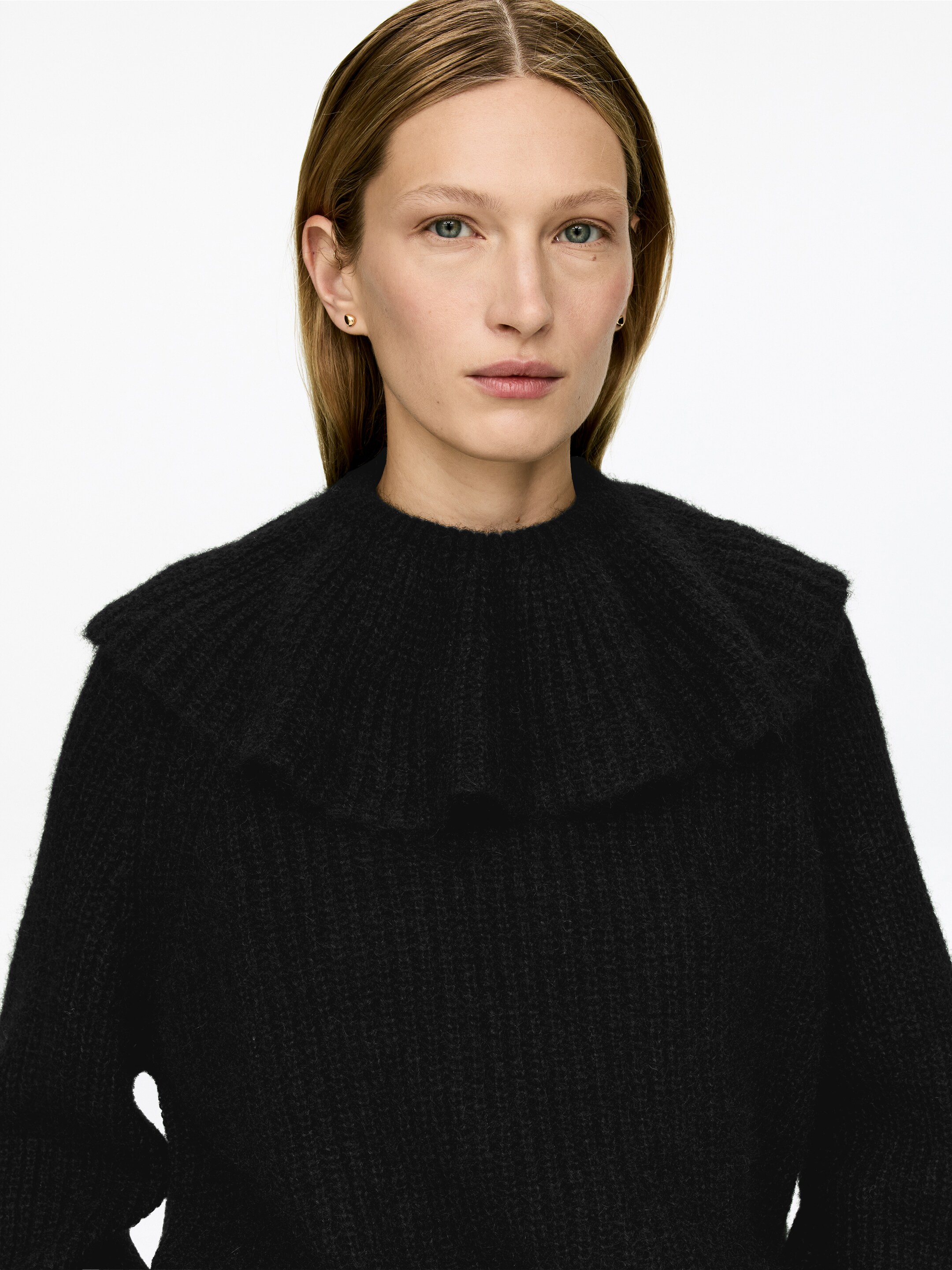 Ver imagen más grande: Jersey con volantes en mezcla de mohair y lana - Negro - MUJER | H&M ES 4