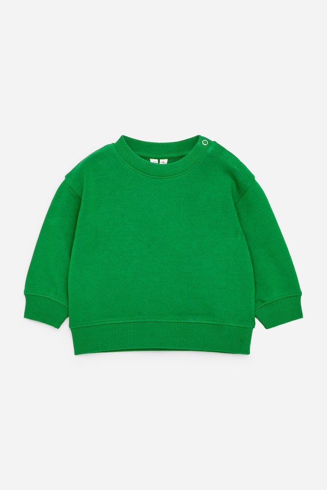 Felpa in cotone - Verde/Blu - 1