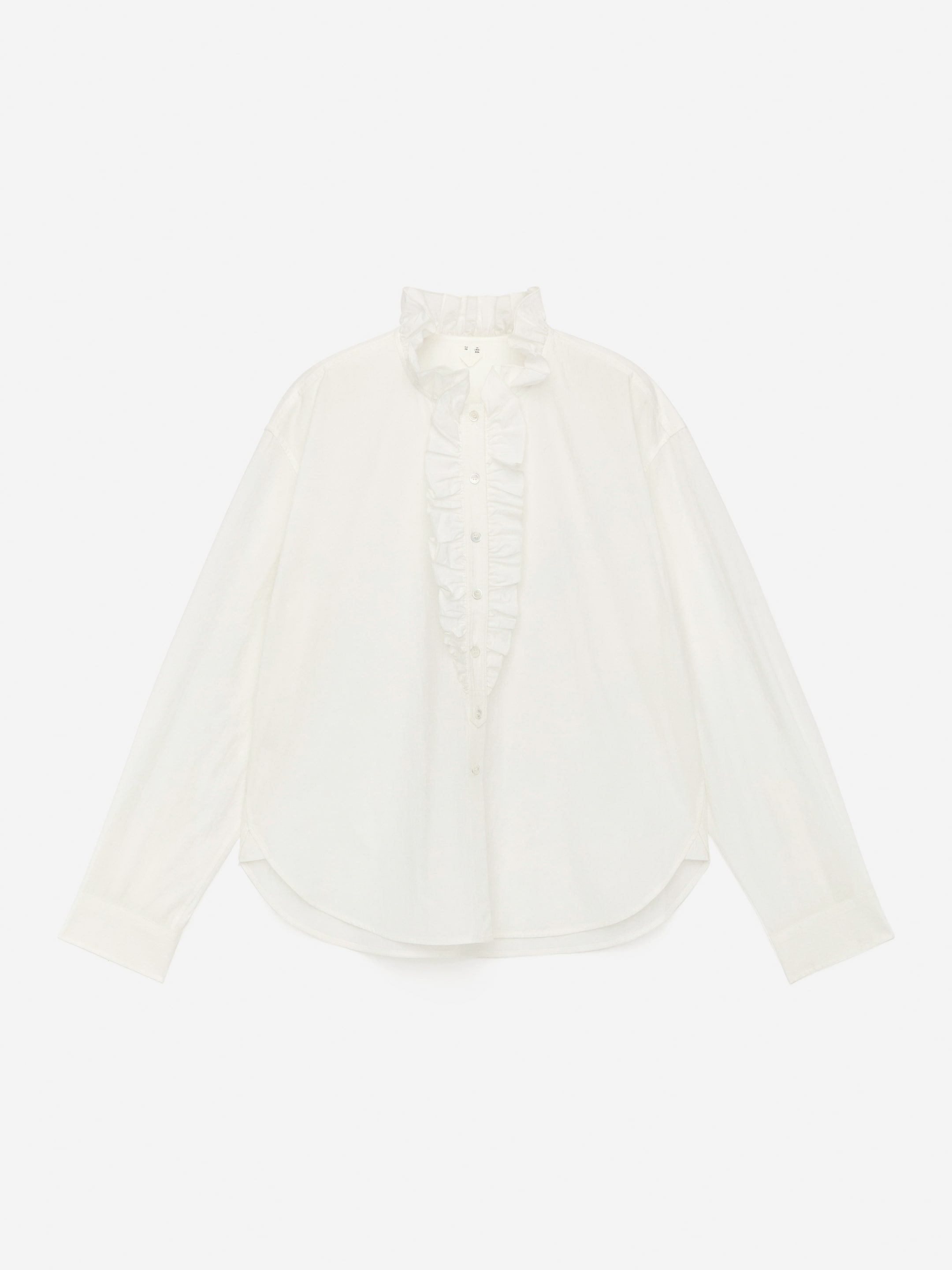 Frill Blouse-#F4F3E9-17088