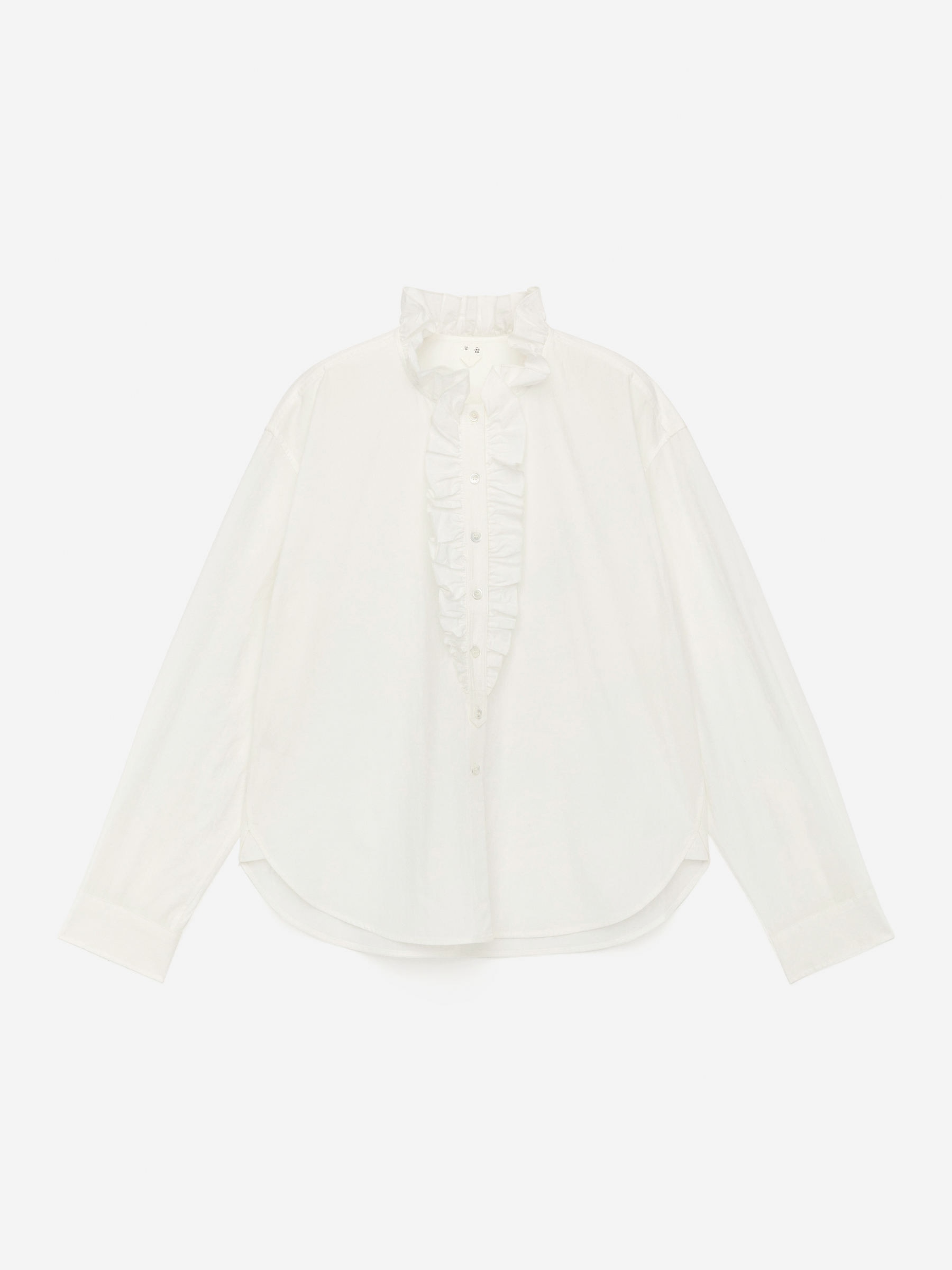 Frill Blouse-White-17088