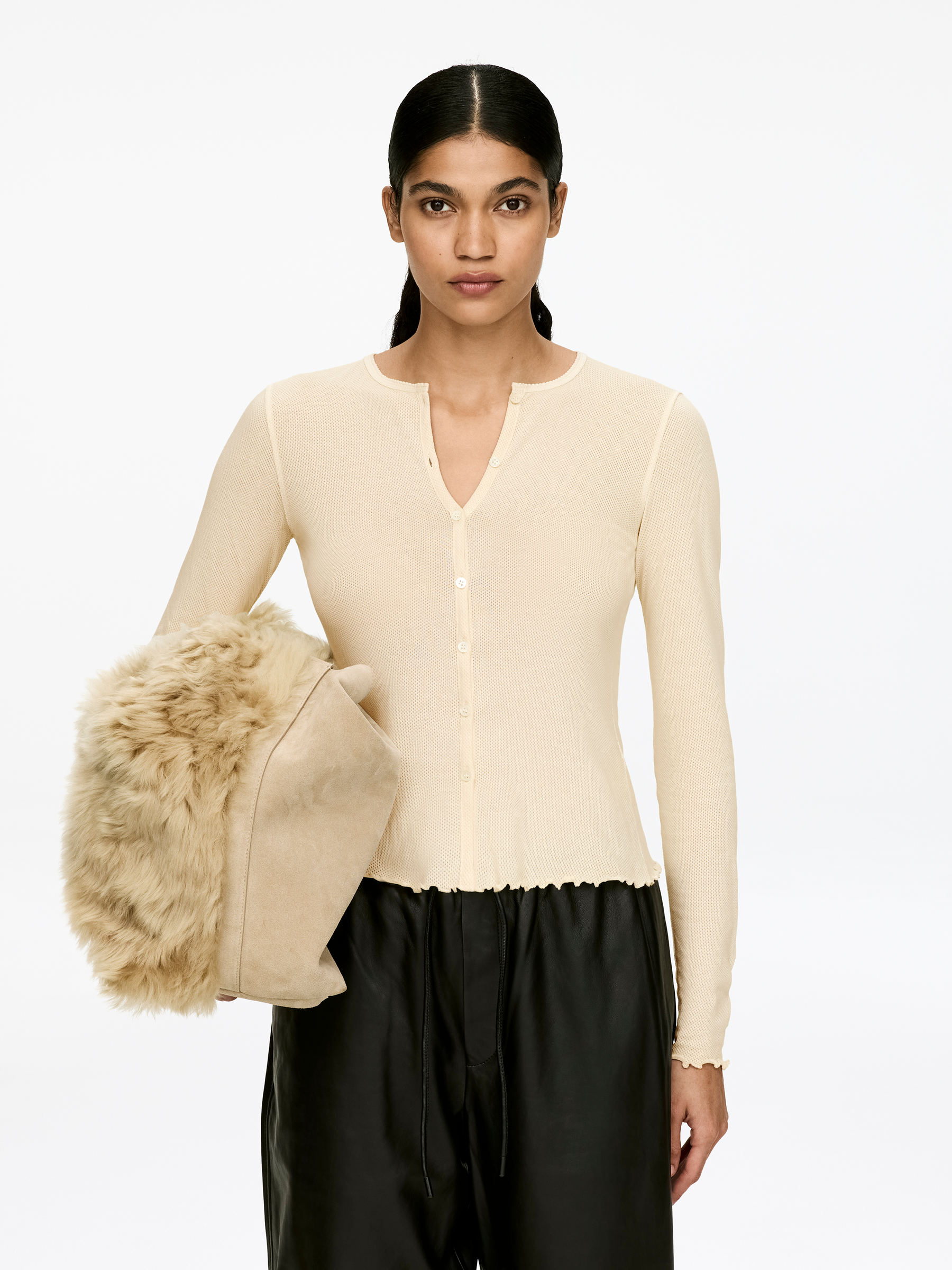 Mesh Top-#DED9C5-16747