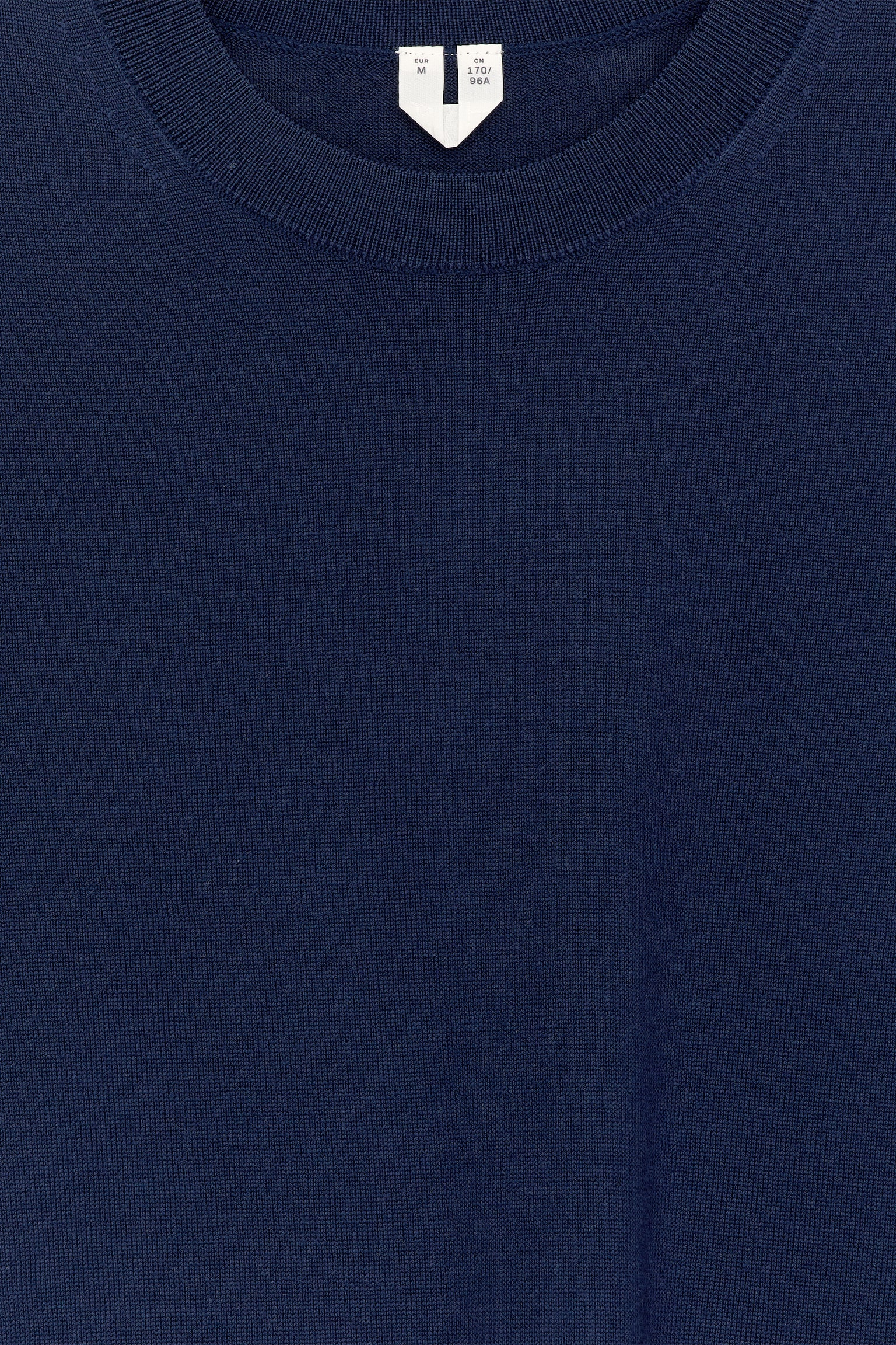 Πλεκτό T-shirt από μαλλί Merino - Σκούρο Μπλε - 5