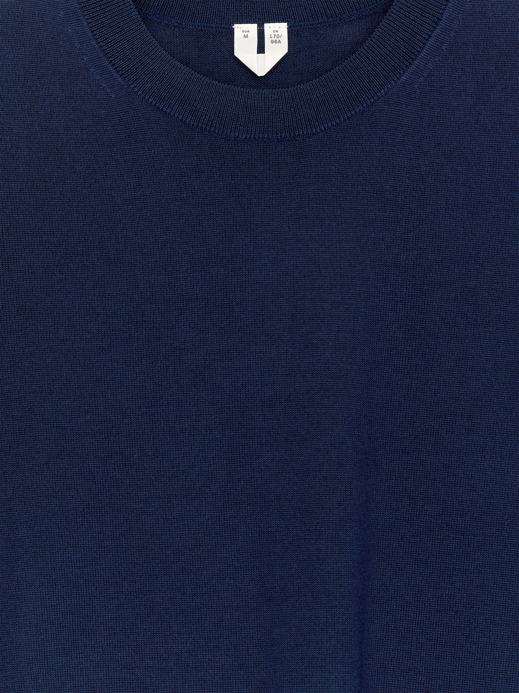 Dzianinowy T-shirt z wełny merynosów - Ciemnoniebieski - Fason normalny - Women - StillMedia/DescriptiveDetail - 2